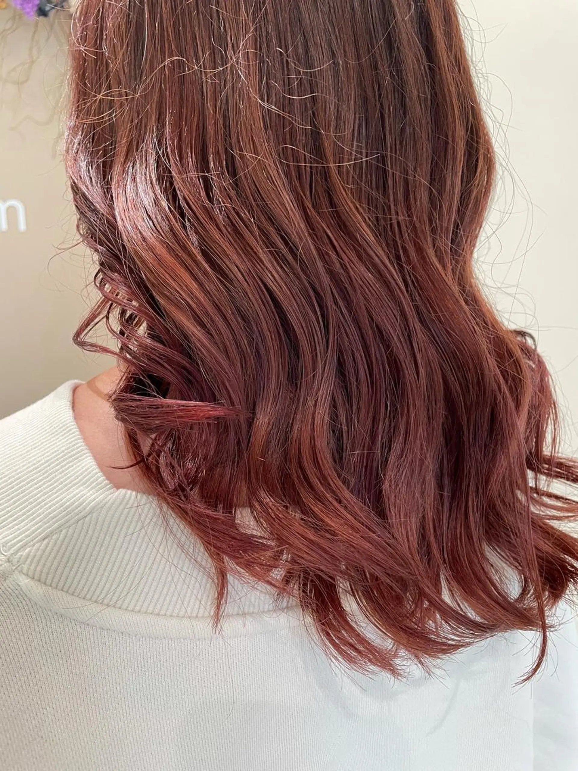 セミロング カラー オレンジ ピンクカラー ボブ/インナーカラー /眉毛/Miyuのヘアスタイル