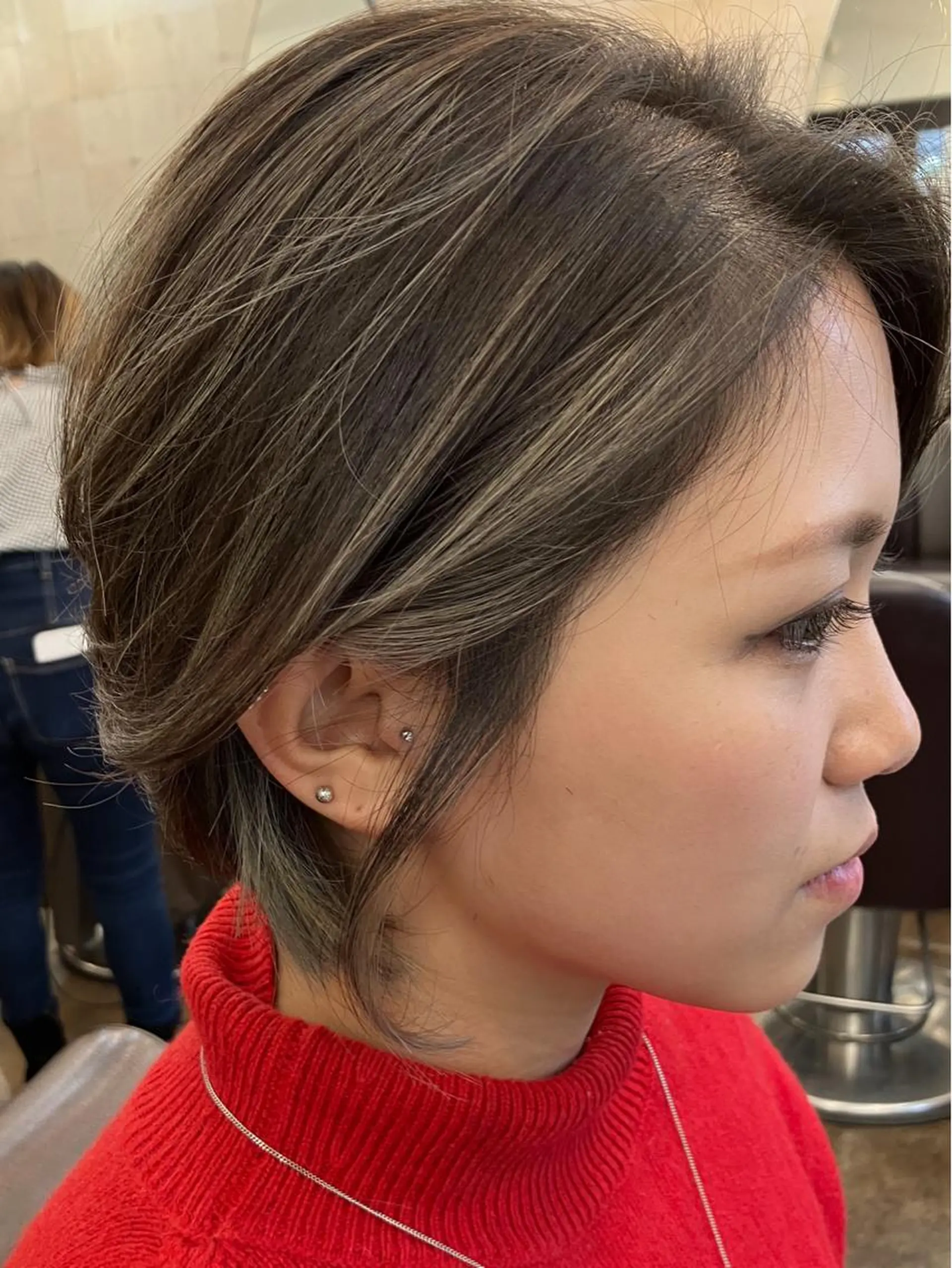 ショート カラー ショートボブ ハイライトカラー ボブ ハイライト ショートヘア カット ヘッドスパ i MA　ヘアスタジオ所属・勝野 麻美のヘアスタイル