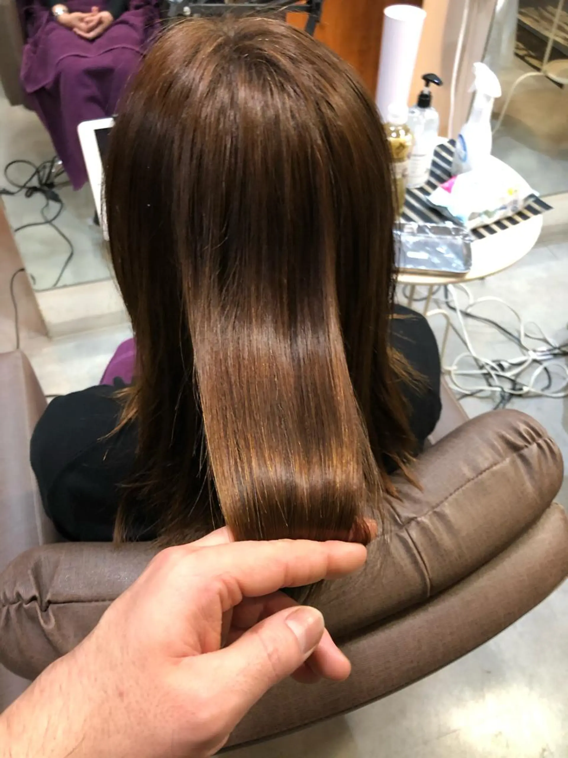 セミロング パーマ 縮毛矯正 木村 幸浩のヘアスタイル