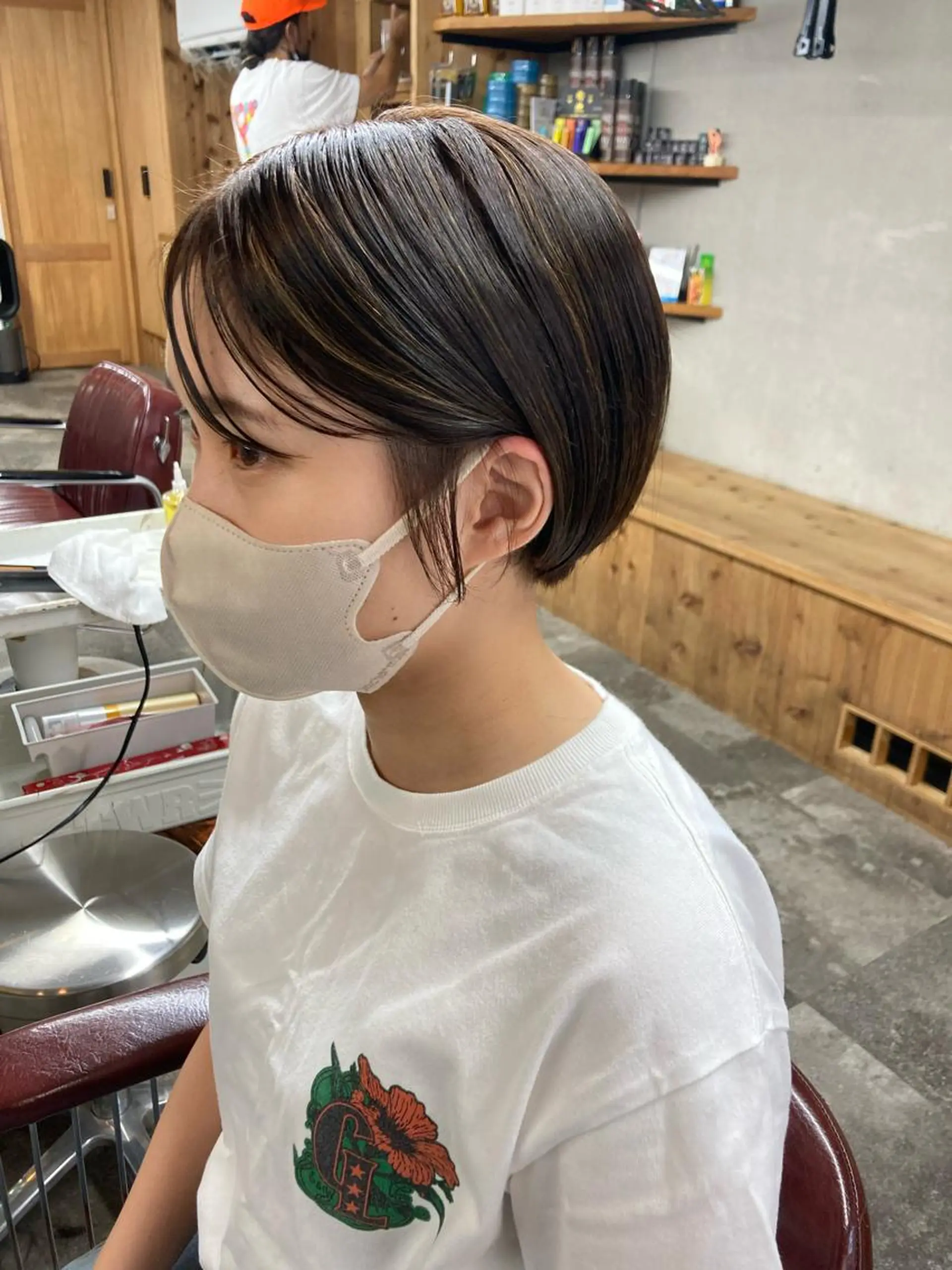 ショート カラー パーマ ヘアアレンジ MAEDA MADOKAのヘアスタイル