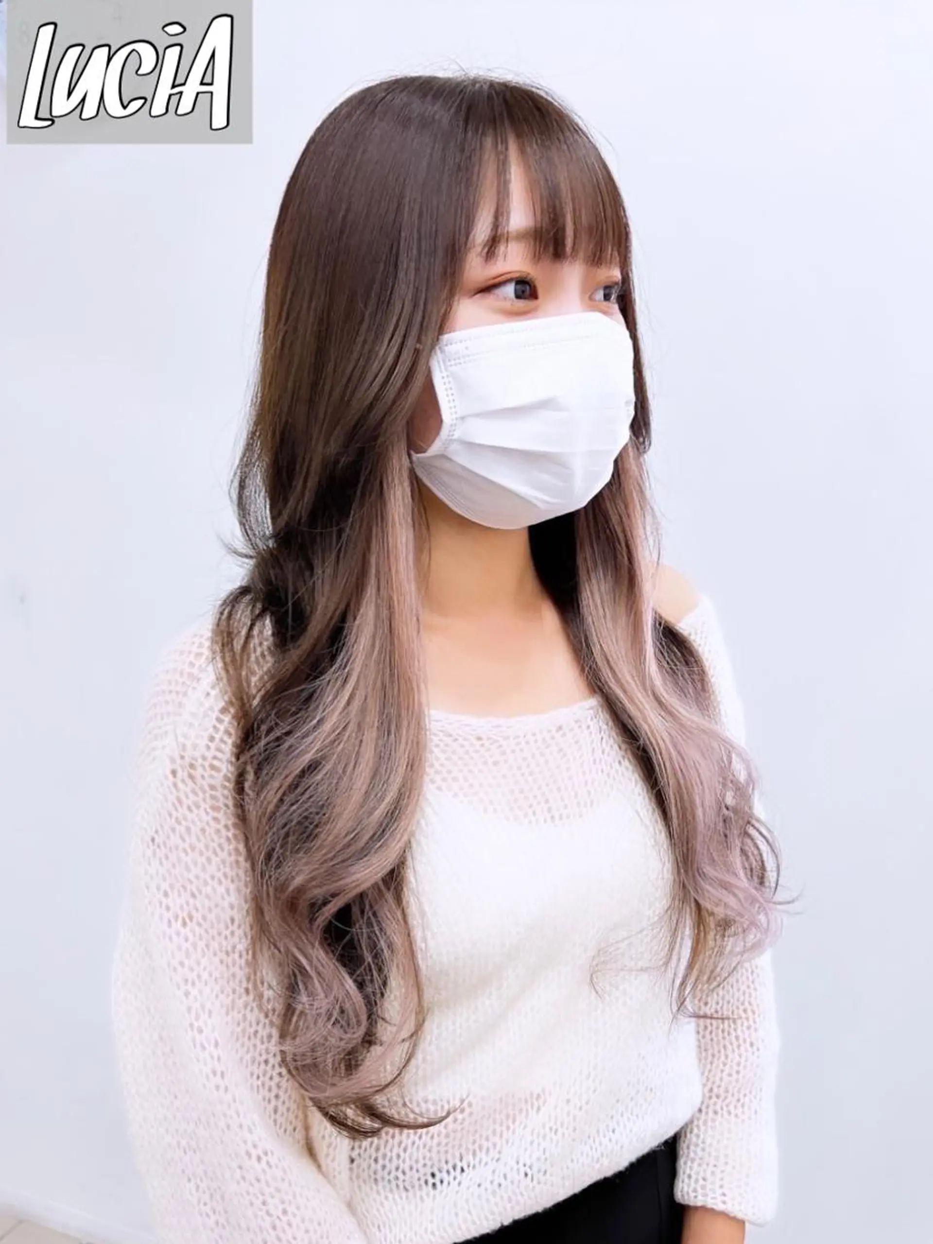 ロング カラー LuciA エクステカラーのヘアスタイル