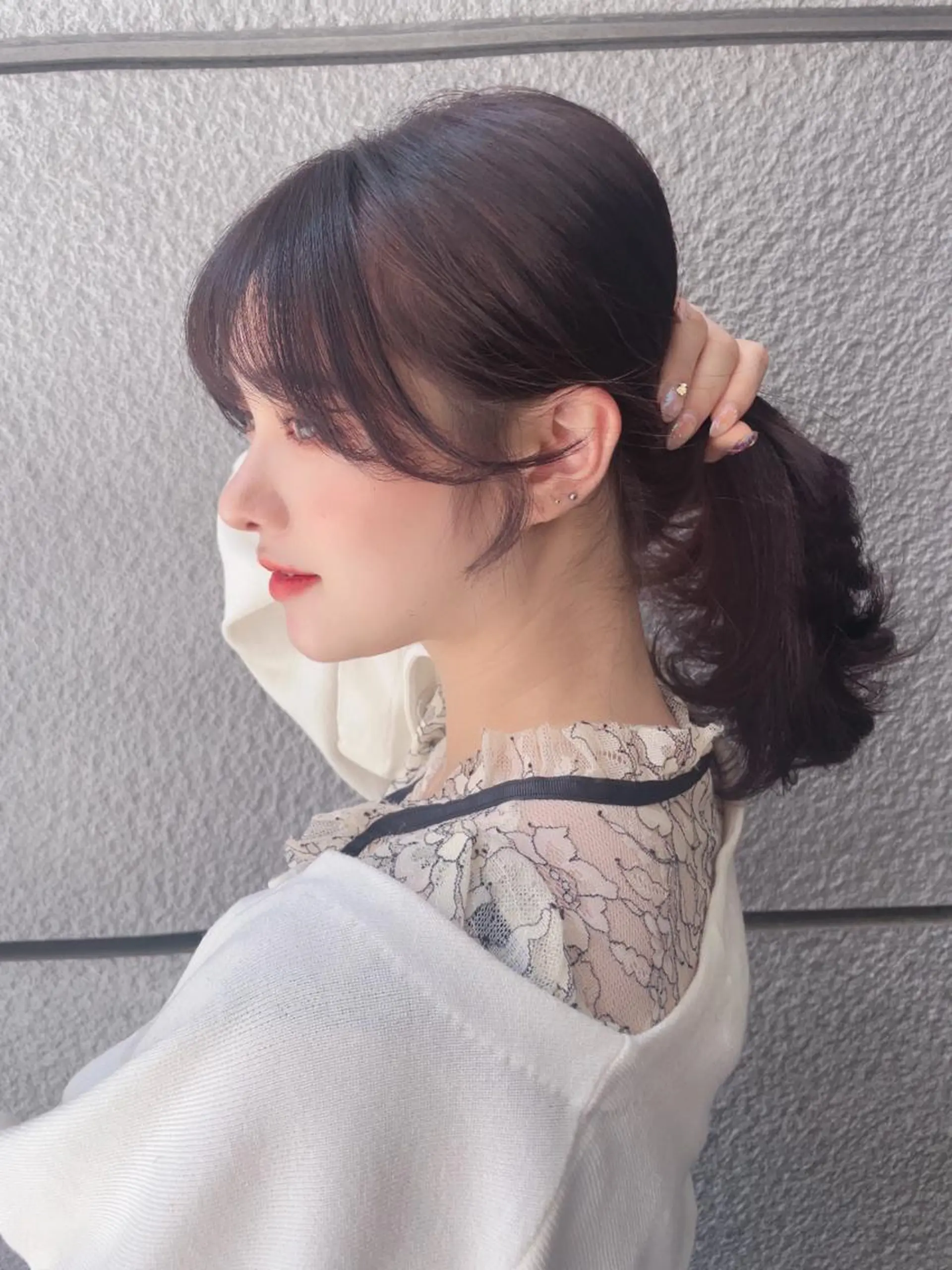 ミディアム カラー ヘアアレンジ カット ヘアセット 🤎小顔レイヤー /ベージュ🤎友香のヘアスタイル