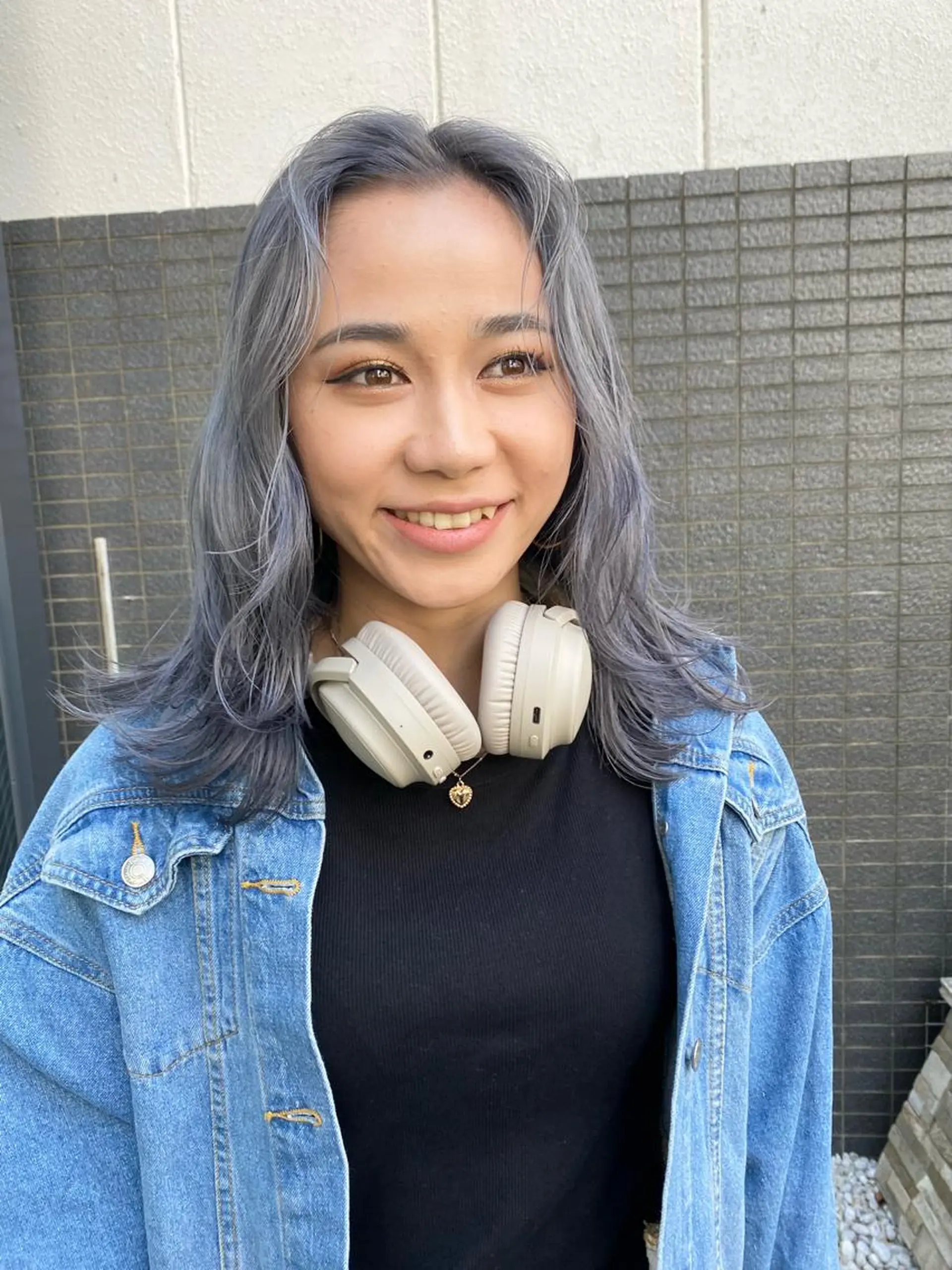 セミロング カラー パーマ ヘアアレンジ メンズ デザインカラー/ボブ ブリーチカラー/ユリのヘアスタイル