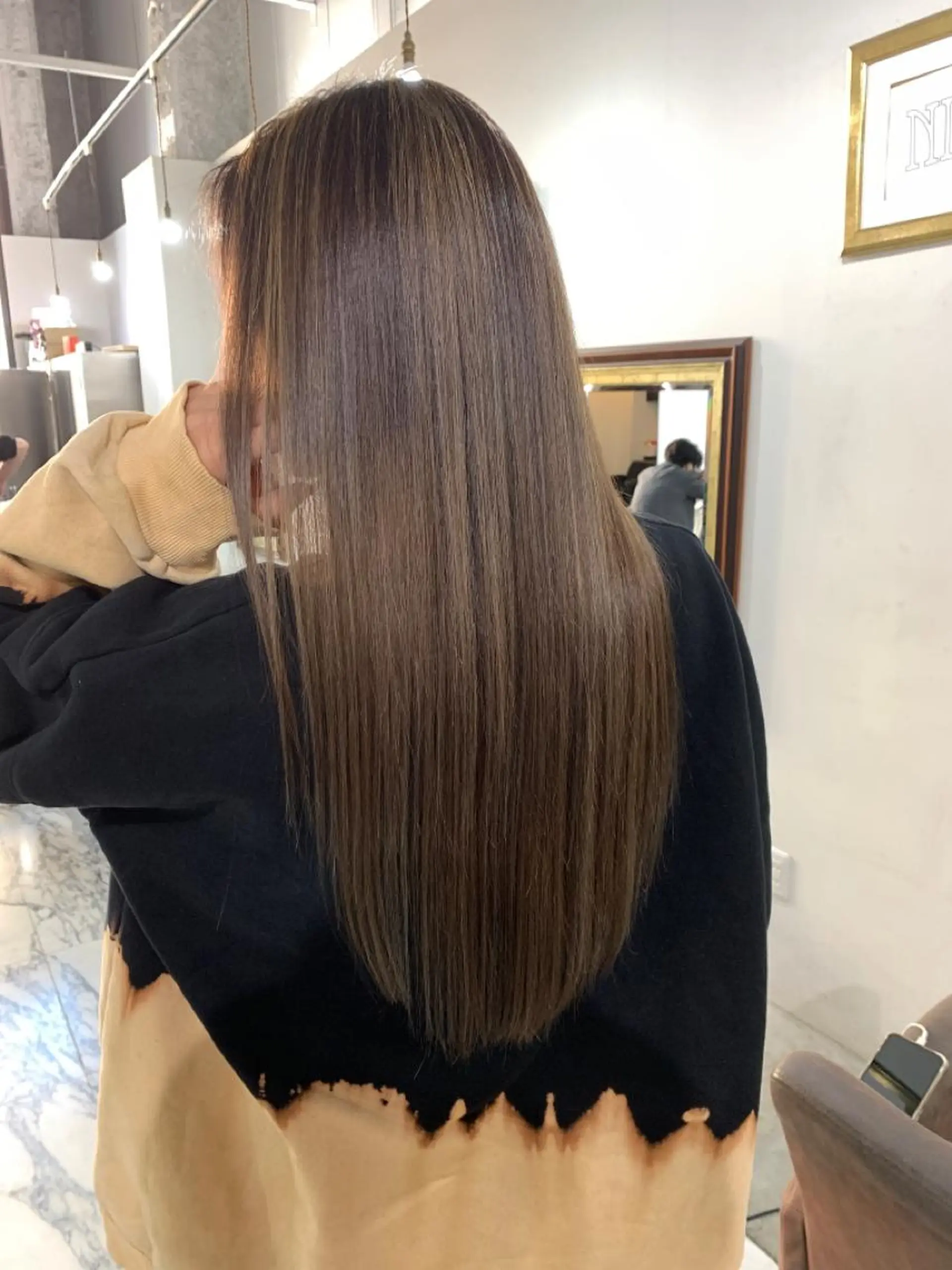 ロング カラー ブリーチ ケアブリーチ エクステ（レミー毛） NINEのヘアスタイル