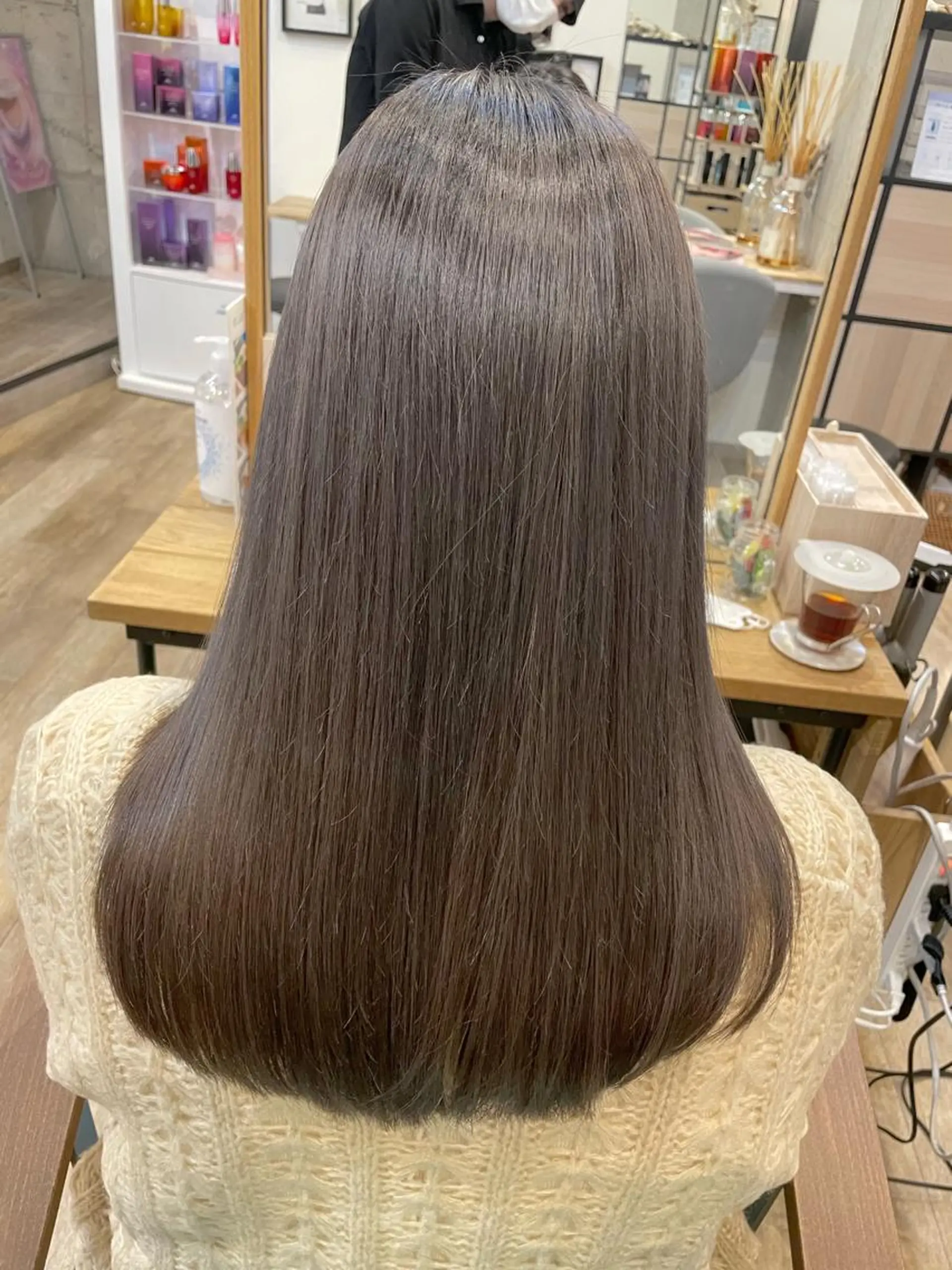 セミロング カラー カット トリートメント AMATELAS zero所属・レイヤー×髪質改善 ×透明感/杉田 圭のヘアスタイル