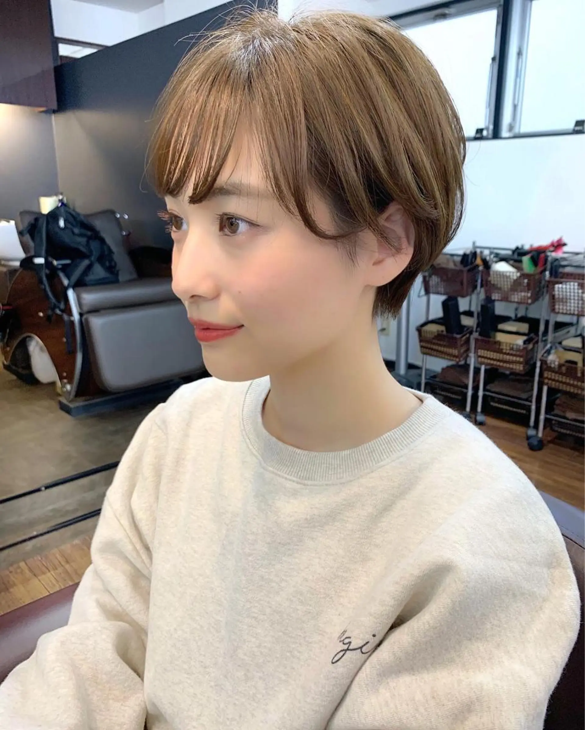ショート 縮毛矯正/ショート/ レイヤー/畑中正敏のヘアスタイル