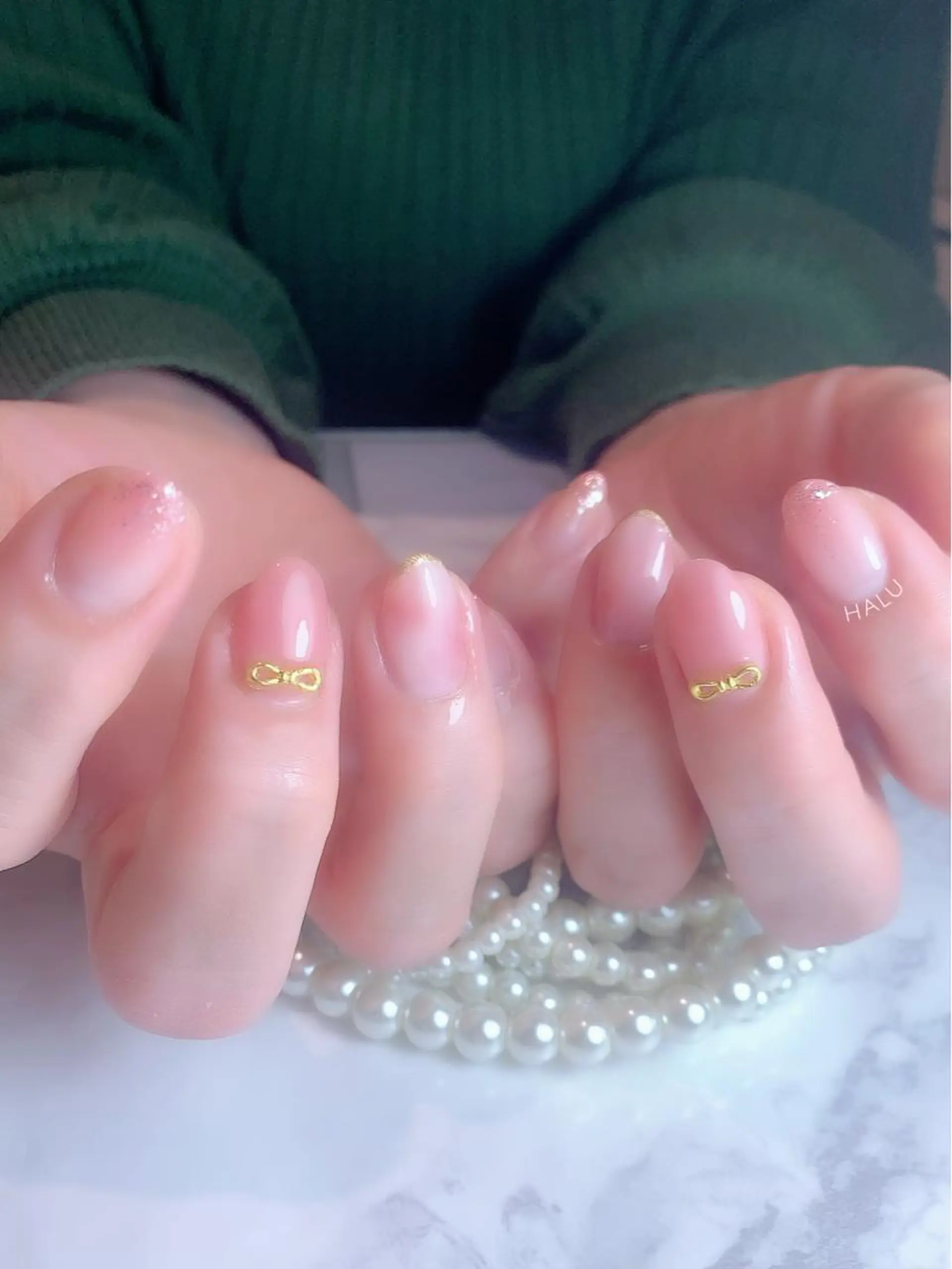 ネイル リボン HALU ハルのネイルデザイン