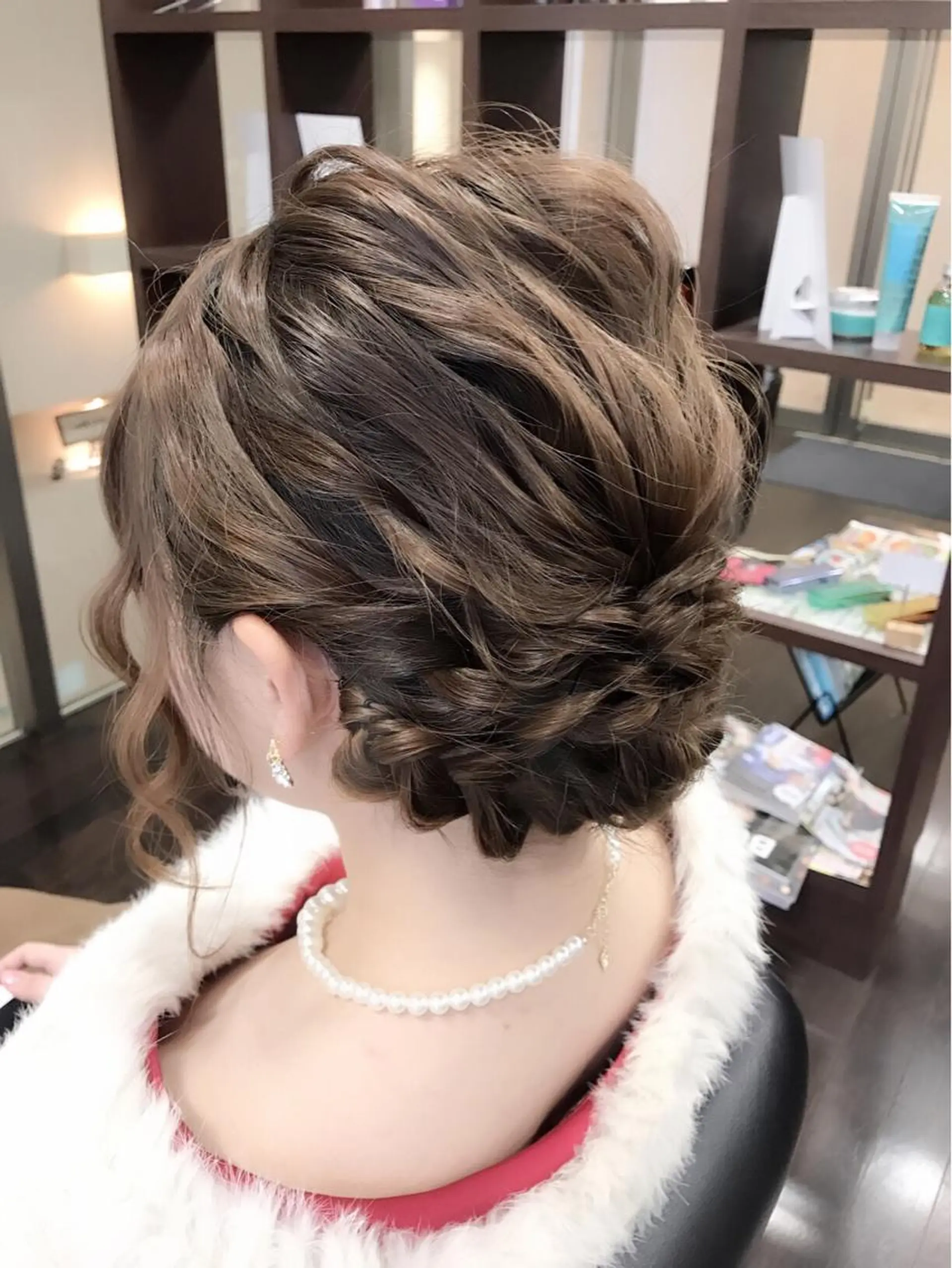 セミロング ロング ヘアアレンジ 三つ編み 沢田 瞳のヘアスタイル