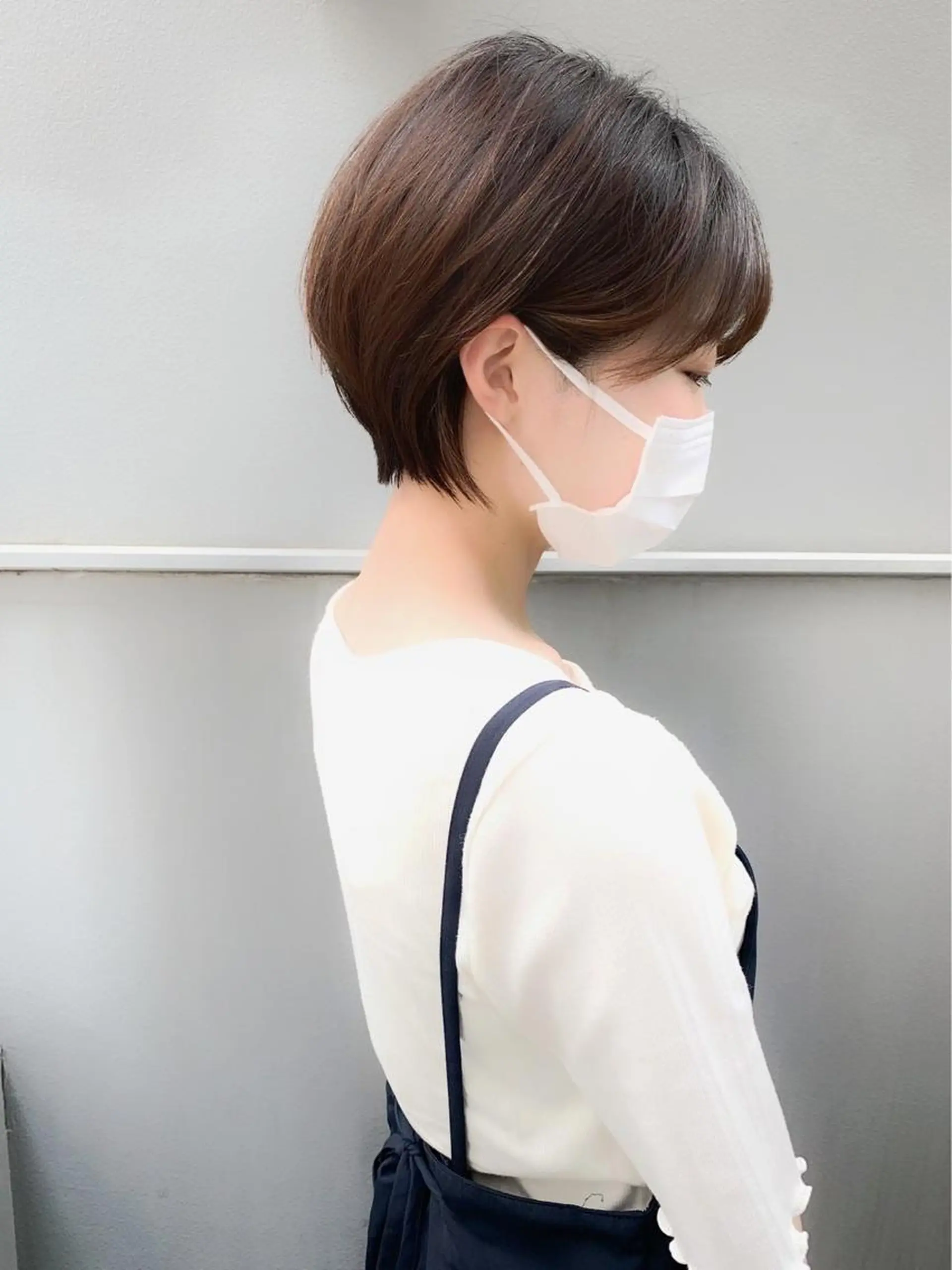 ショート カラー 切りっぱなしボブ ショートボブ 丸みショート ボブ ショートヘア 立川✨ブリーチ/ ケアブリーチ✨のヘアスタイル
