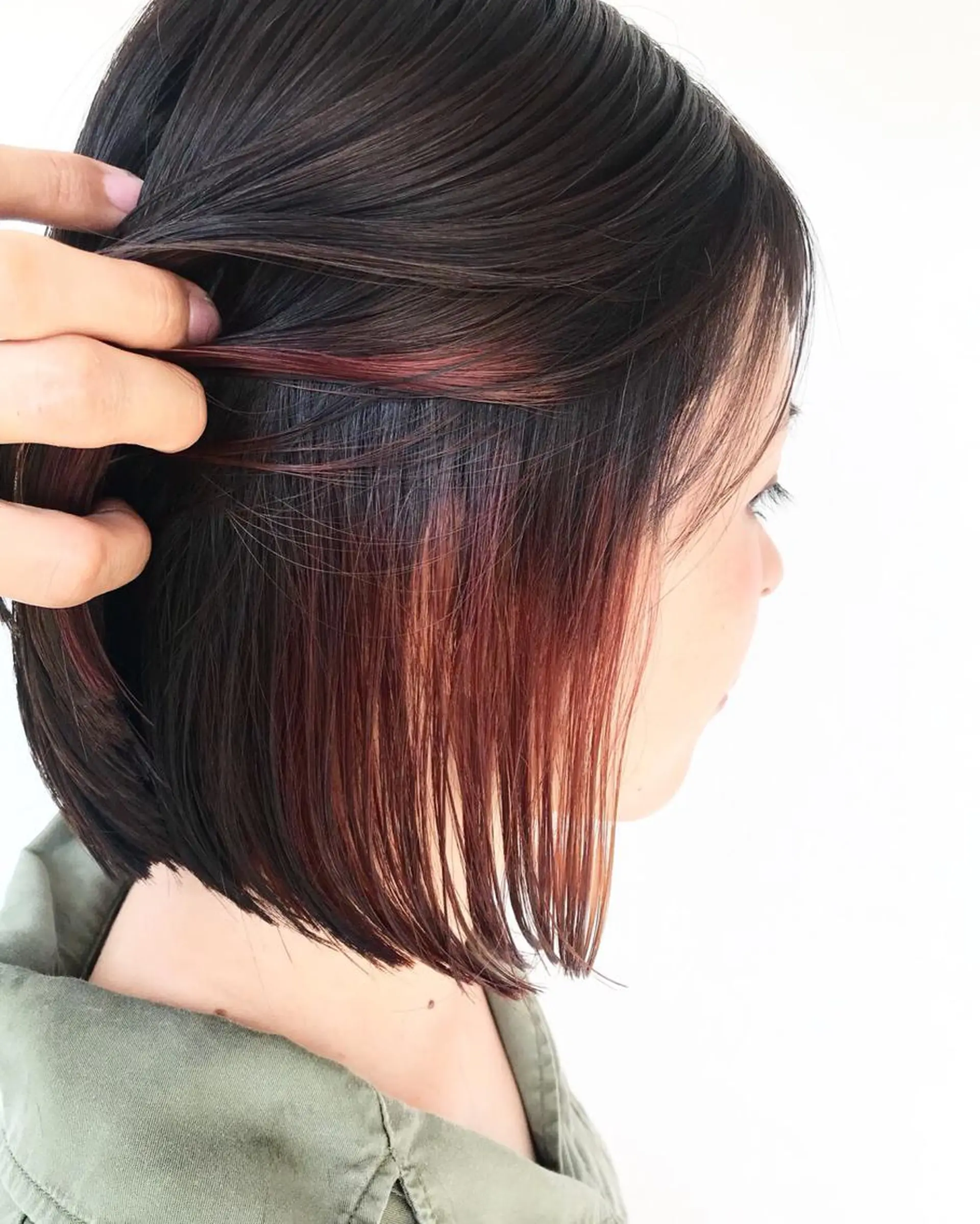 カラー オレンジ なかの たくみのヘアスタイル