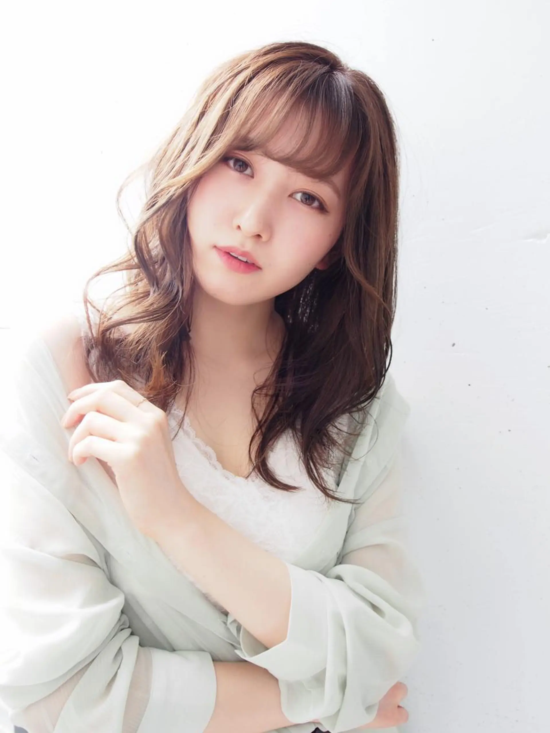 ミディアム カラー ミディアムパーマ グレージュ ハイライトカラー ネイビーカラー 外国人風カラー 髪質改善/レイヤー ストウシンゴのヘアスタイル