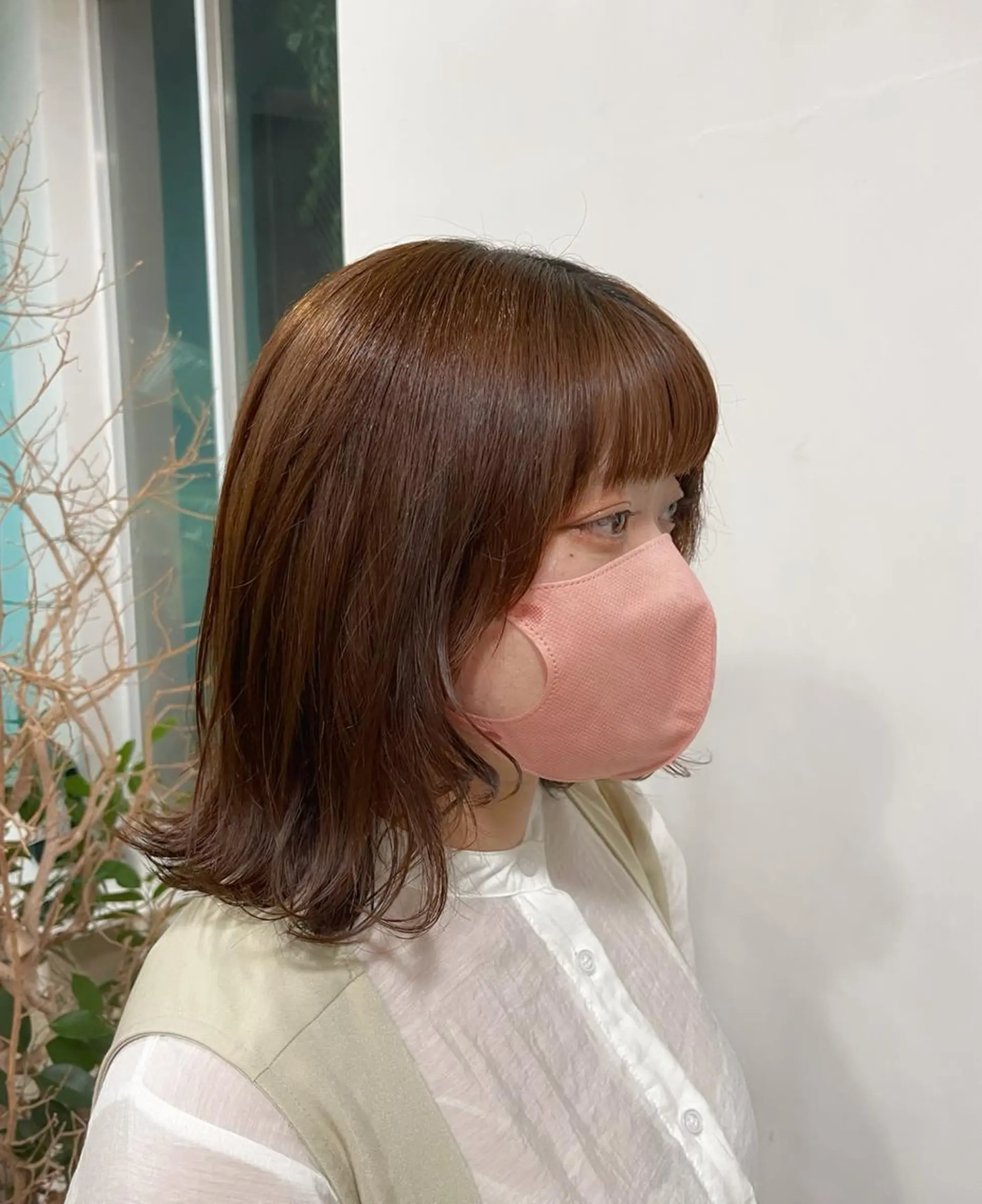 ミディアム ミディアムレイヤー 顔周りカット レイヤーカット 富永 美玖のヘアスタイル