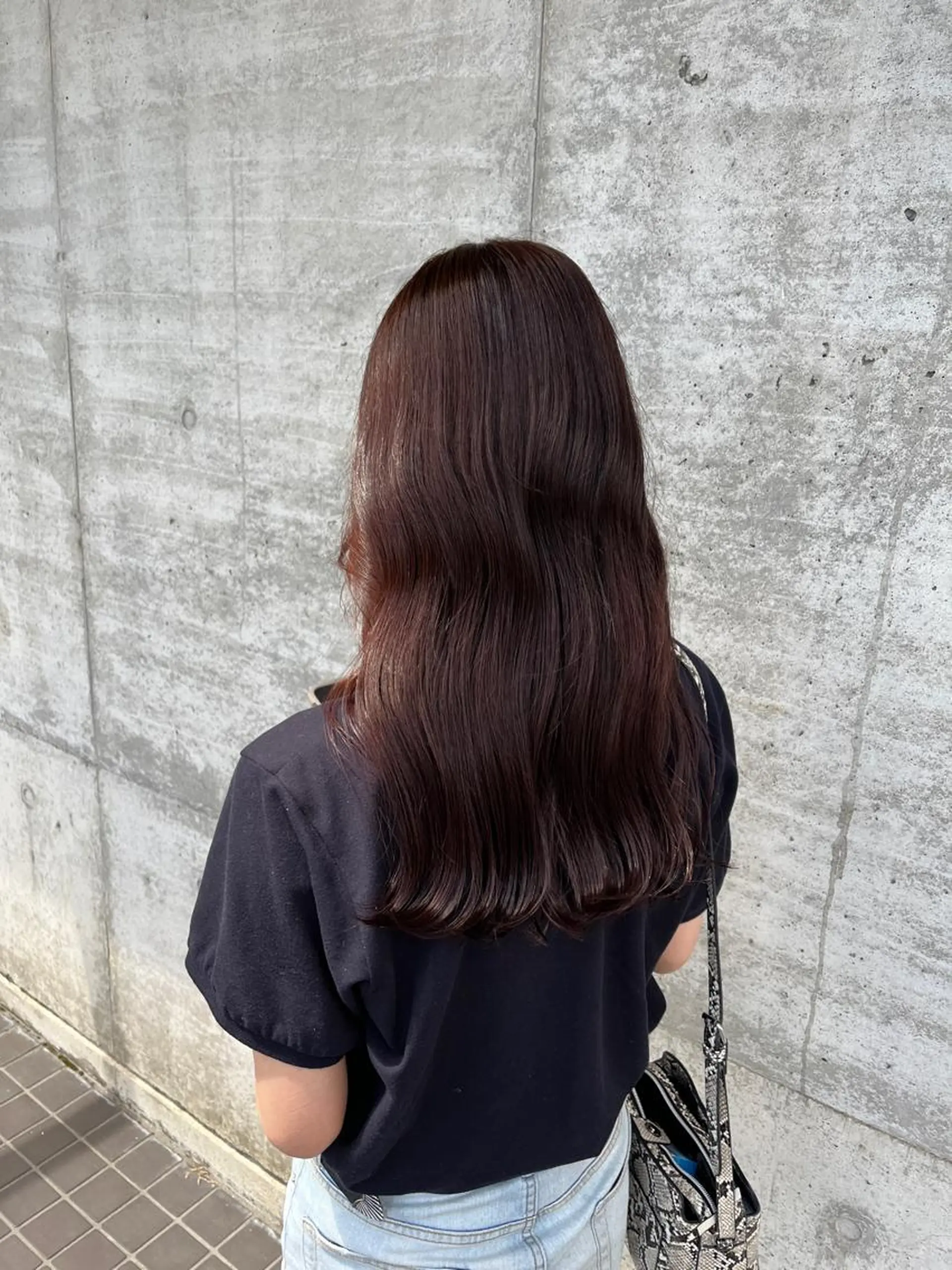 セミロング カラー ブリーチ ブリーチなしカラー alu yuinaのヘアスタイル