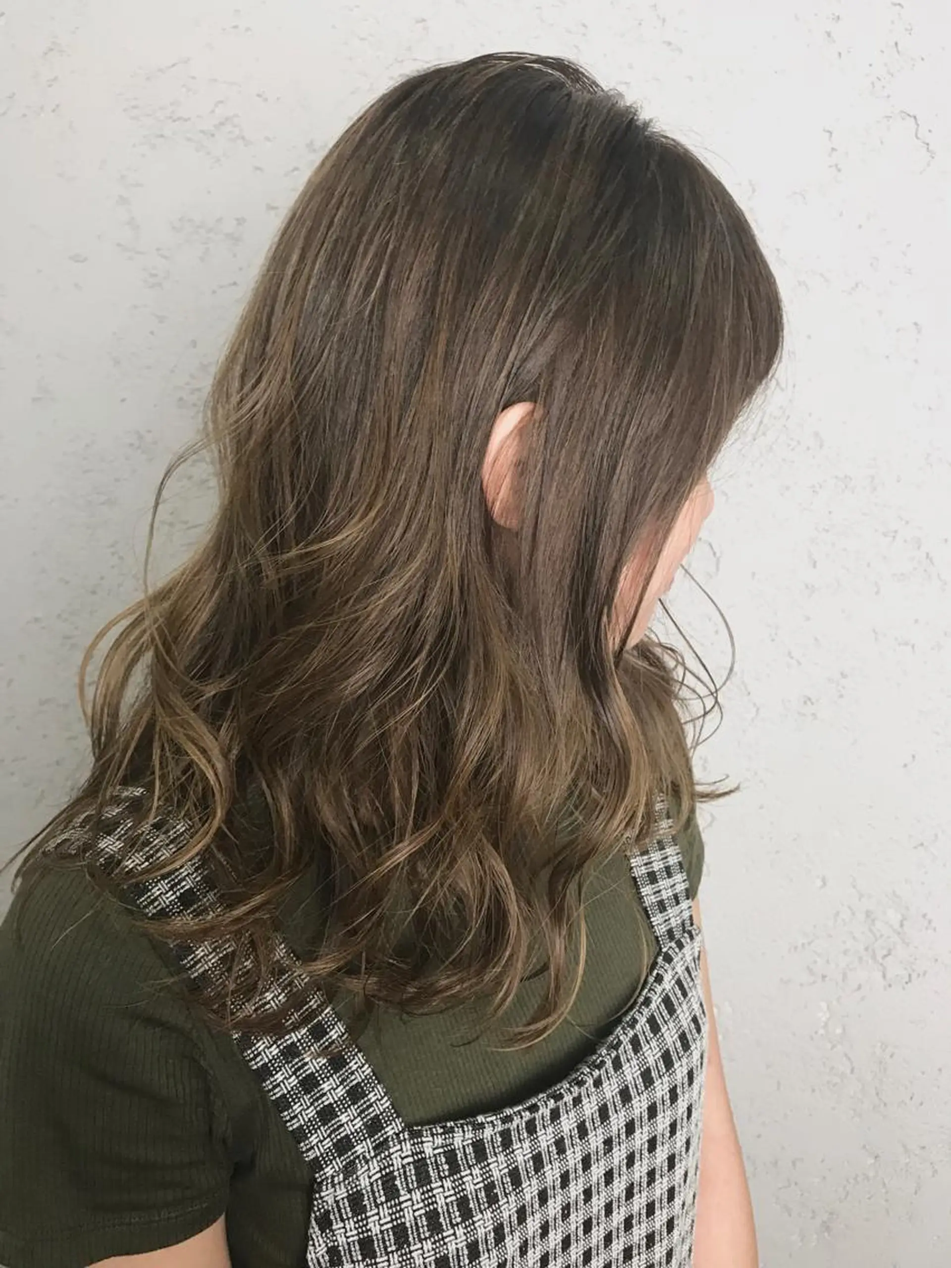 セミロング カラー パーマ ヘアアレンジ ヘアセット 韓国ヘア✨グレージュ カラーasamiのヘアスタイル