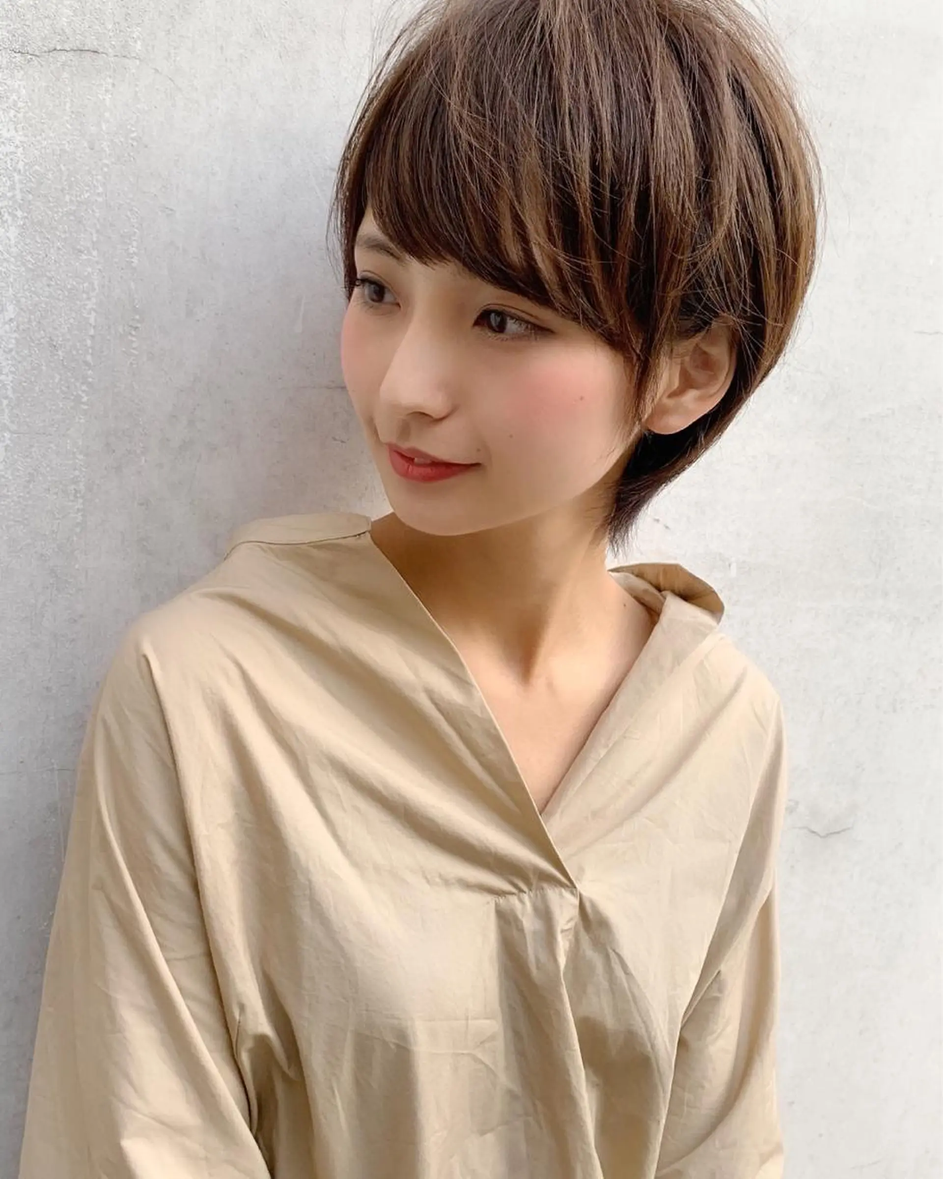 ショート カラー 縮毛矯正/ショート/ レイヤー/畑中正敏のヘアスタイル