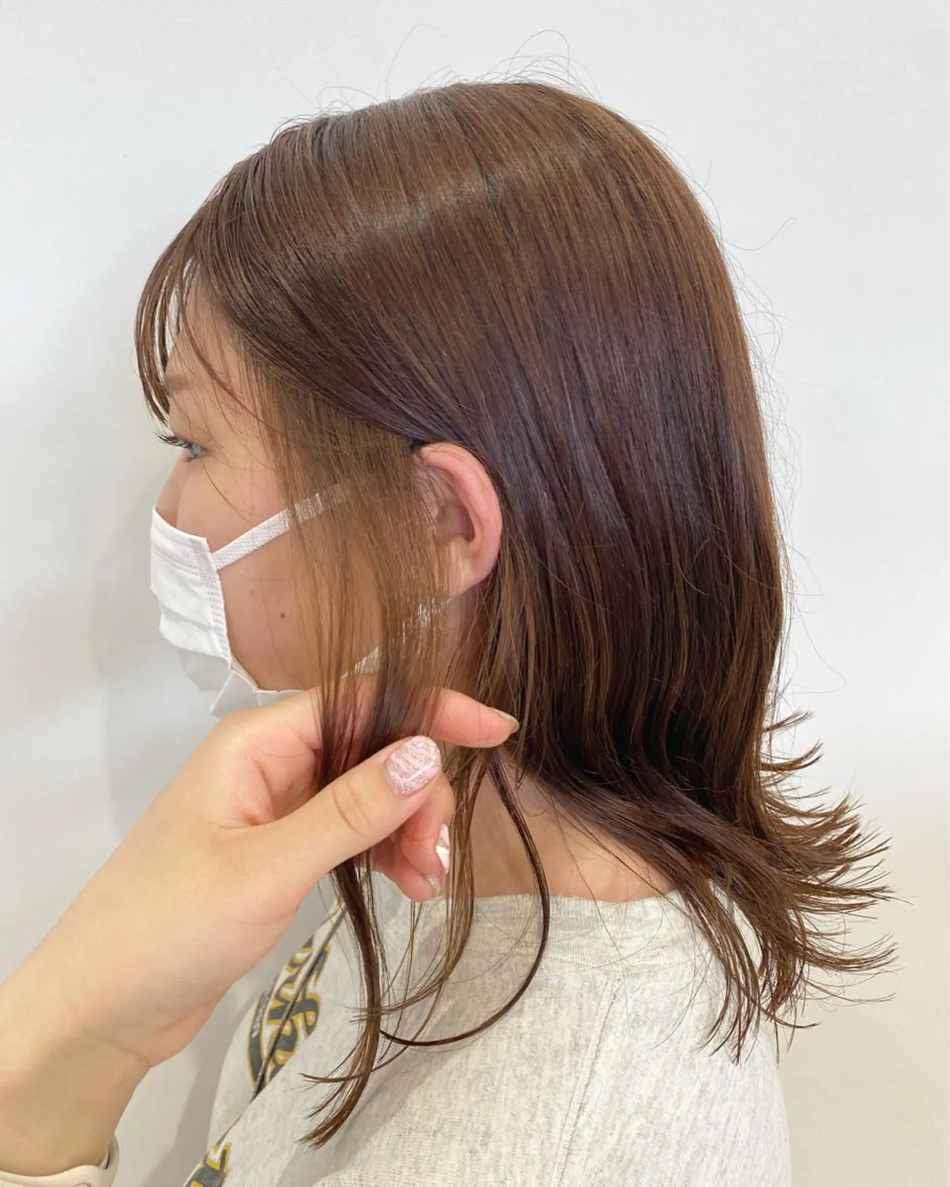 ミディアム カラー ベージュカラー ブリーチ ケアブリーチ fulam所属・MIKU ／fulamのヘアスタイル