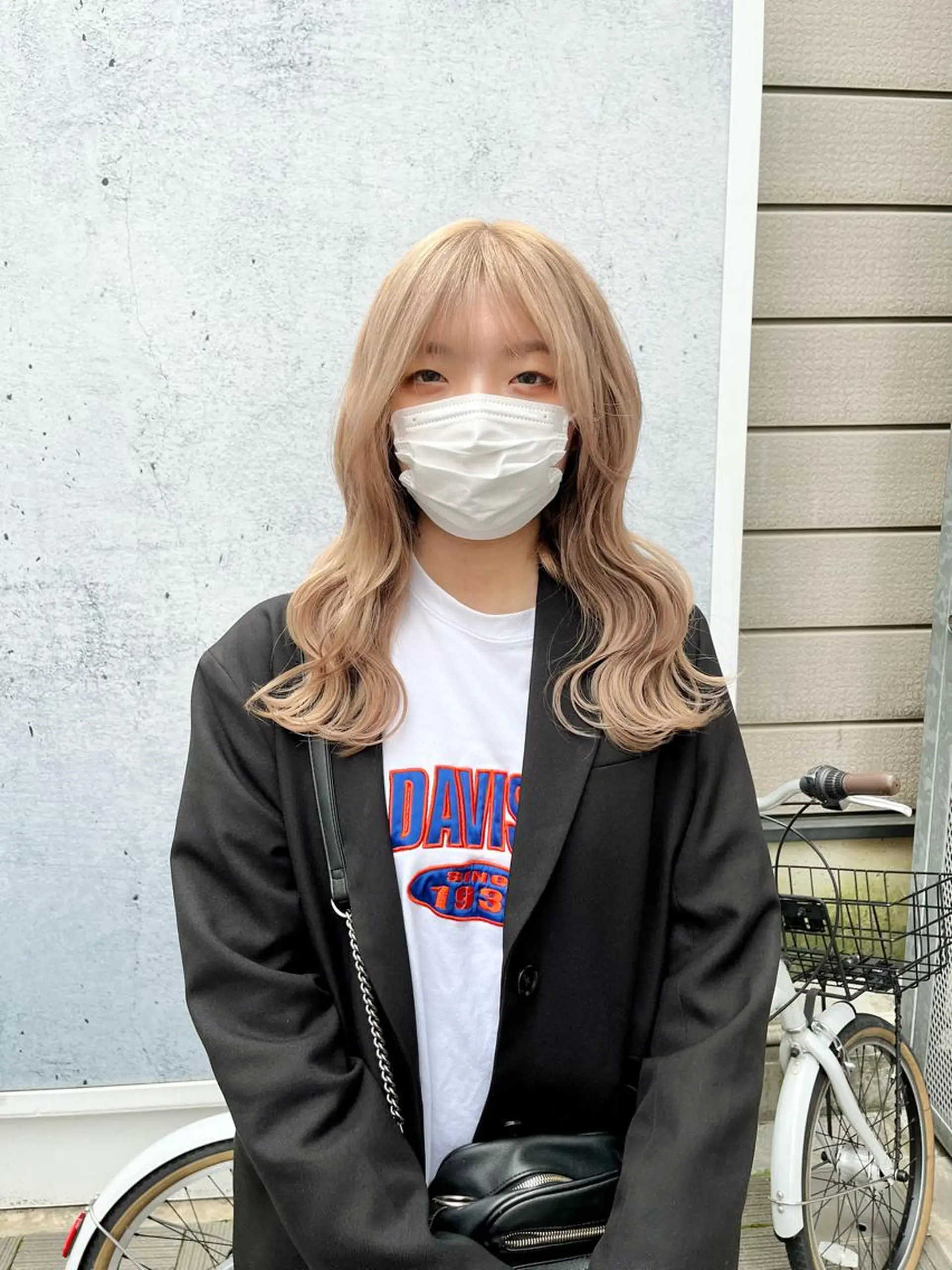 ロング カラー ベージュカラー ブリーチ ブロンド ケアブリーチ ダブルカラー カット ヘアカラー ショート/パーマ/ カラー/FUKOのヘアスタイル