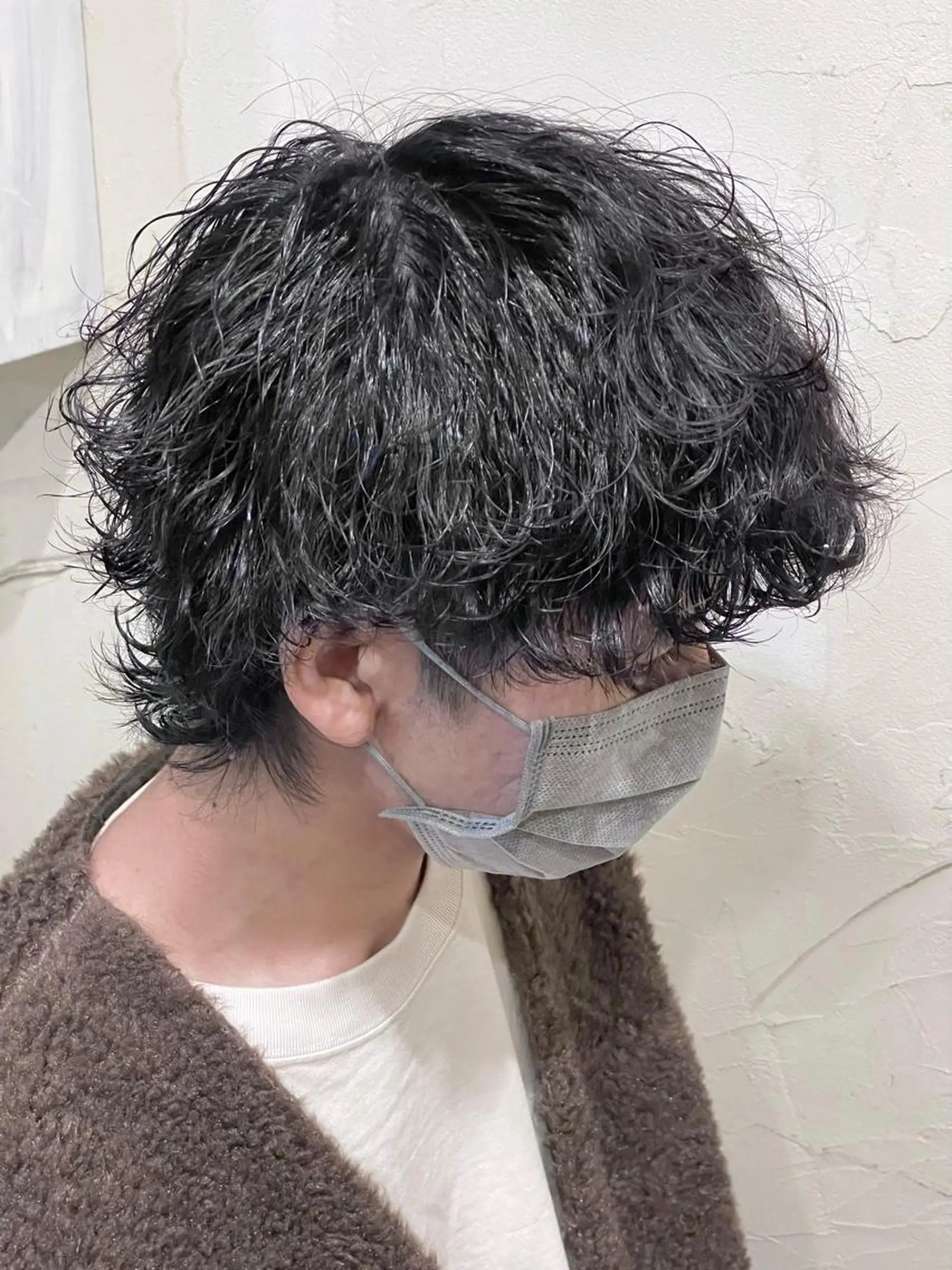 ミディアム パーマ メンズ ミディアムパーマ メンズパーマ 波巻きパーマ メンズウルフカット ウルフカット カット パーマ メンズ特化/パーマ指 名No.1/百瀬太郎のヘアスタイル