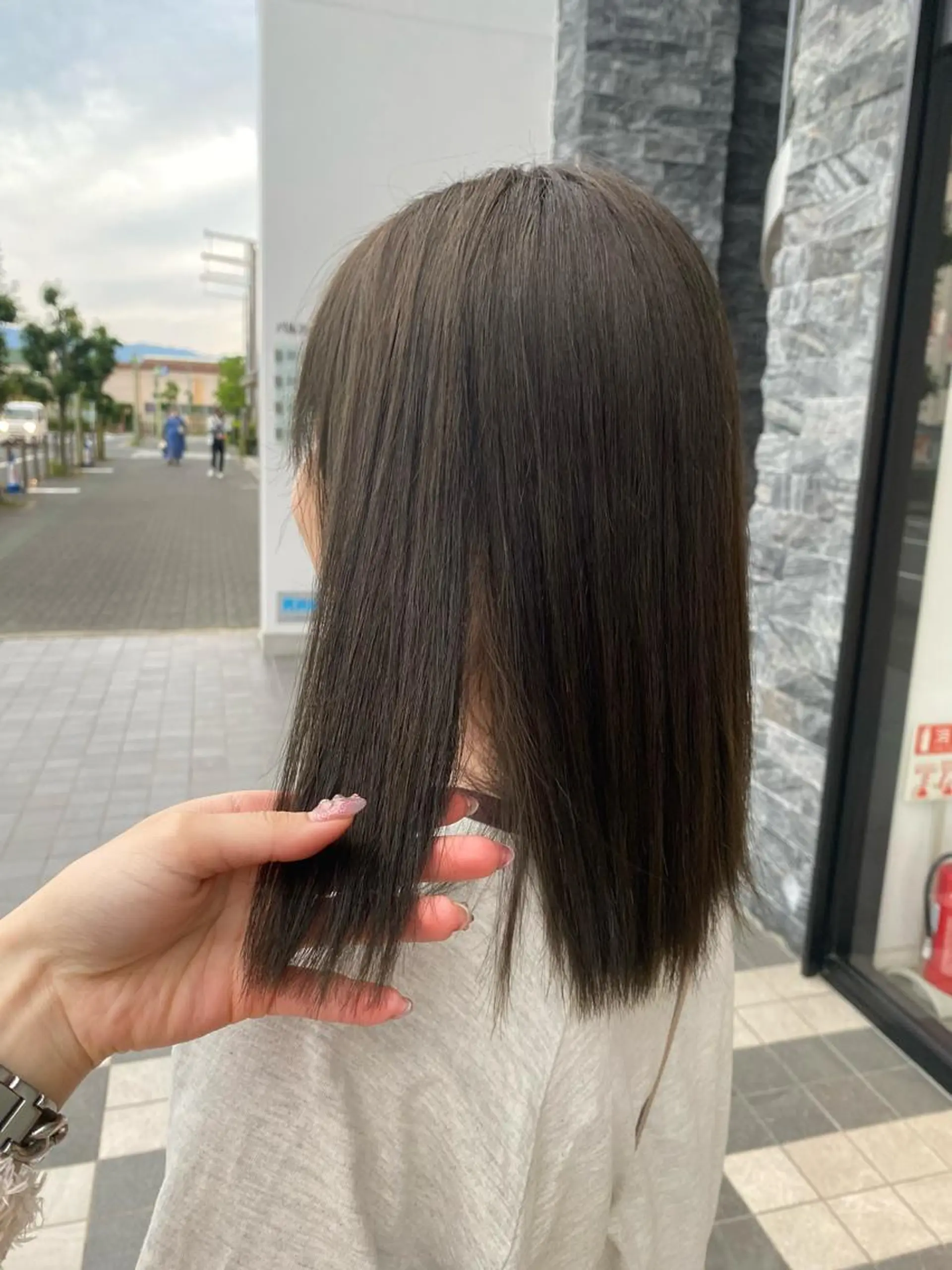 カラー オリーブカラー 縮毛矯正 オスズ 🎀´-のヘアスタイル