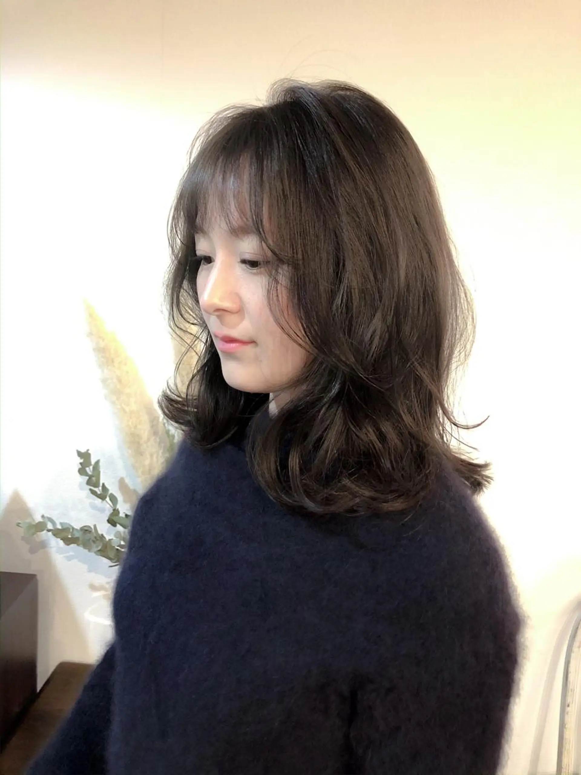 ミディアム カラー レイヤーカット 小顔カット ダメージレスサロン✨ kayo🌱のヘアスタイル