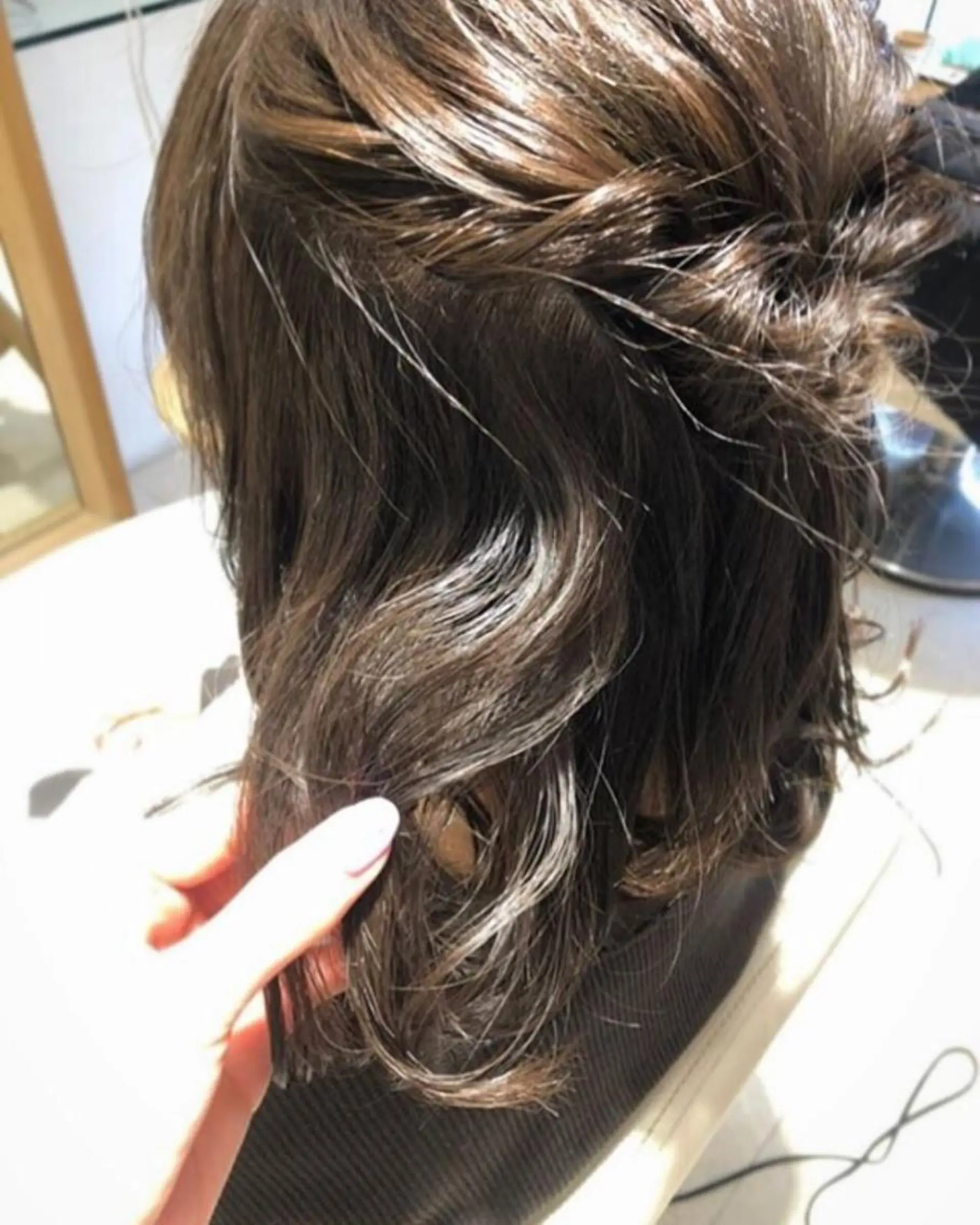ミディアム カット ヘアカラー トリートメント 安永 涼のヘアスタイル