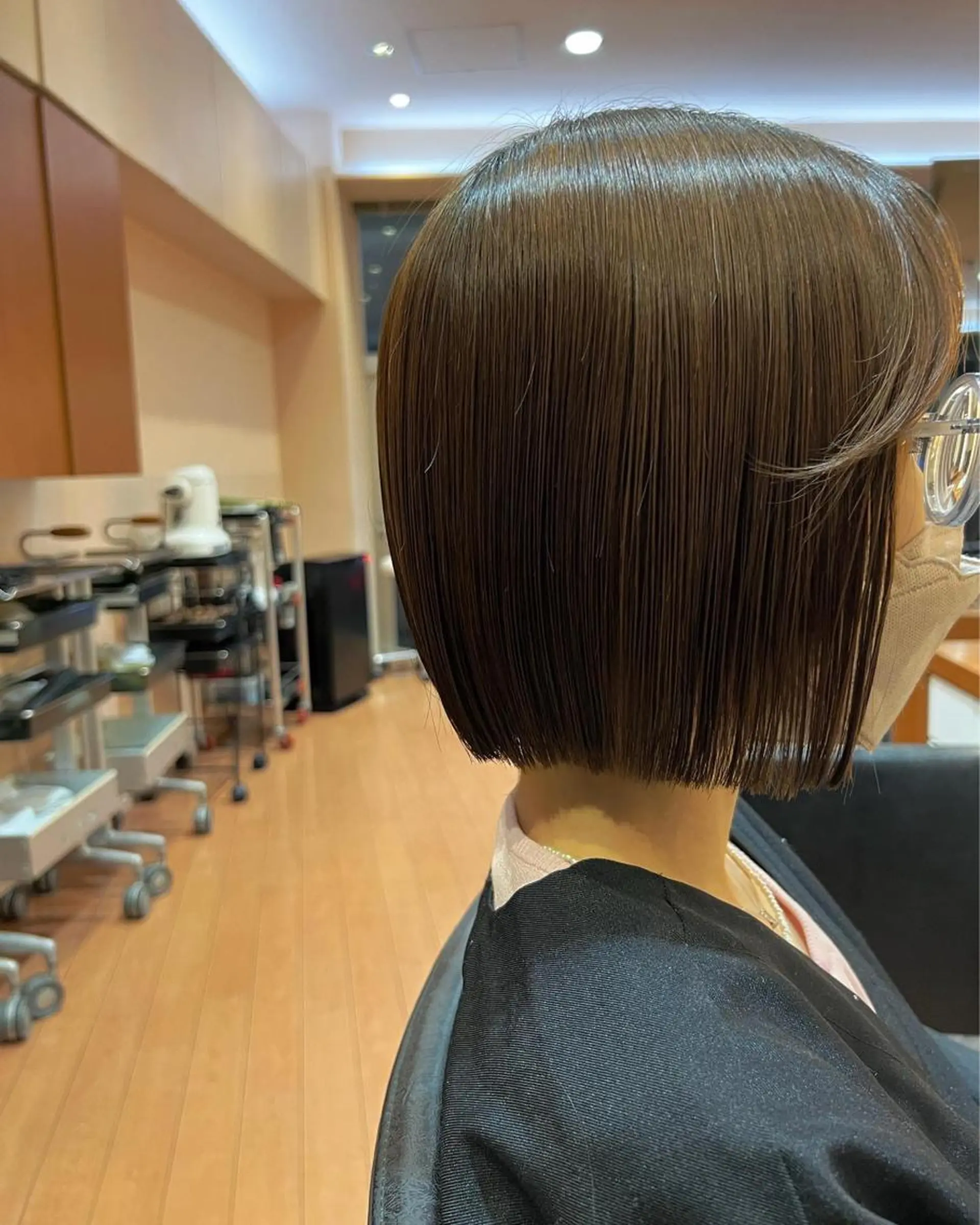 ミディアム ボブ 柴田 綺音のヘアスタイル