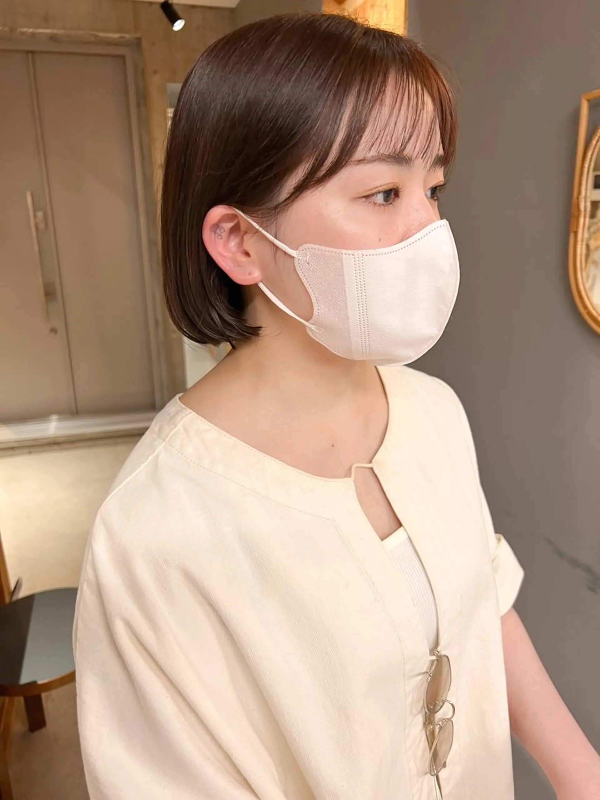 ショート カラー カット ヘアカラー 縮毛矯正 トリートメント 名駅🦢大人艶カラー 🪽カミヤアカネのヘアスタイル