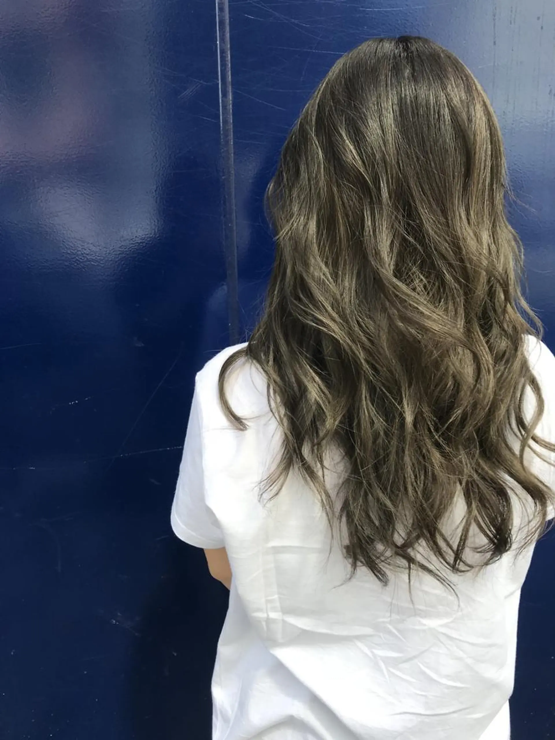 ロング カラー パーマ ヘアアレンジ チビ編み込みエクステ シールEXどぅ〜すのヘアスタイル