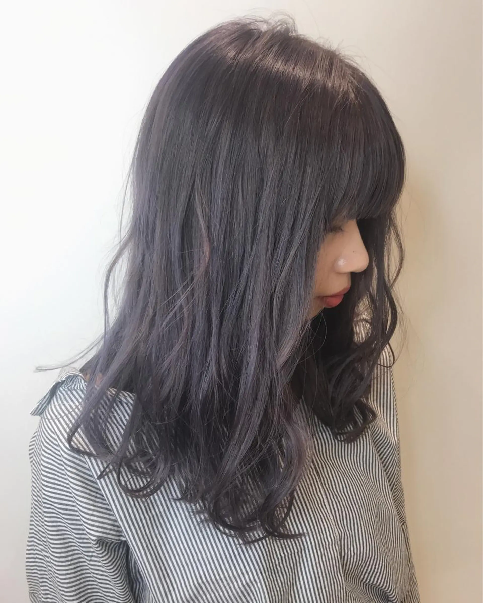 ロング カラー ブルーカラー ブルーラベンダー ラベンダーカラー カット ヘアカラー インナーエクステ渋谷 🦋KAJIのヘアスタイル
