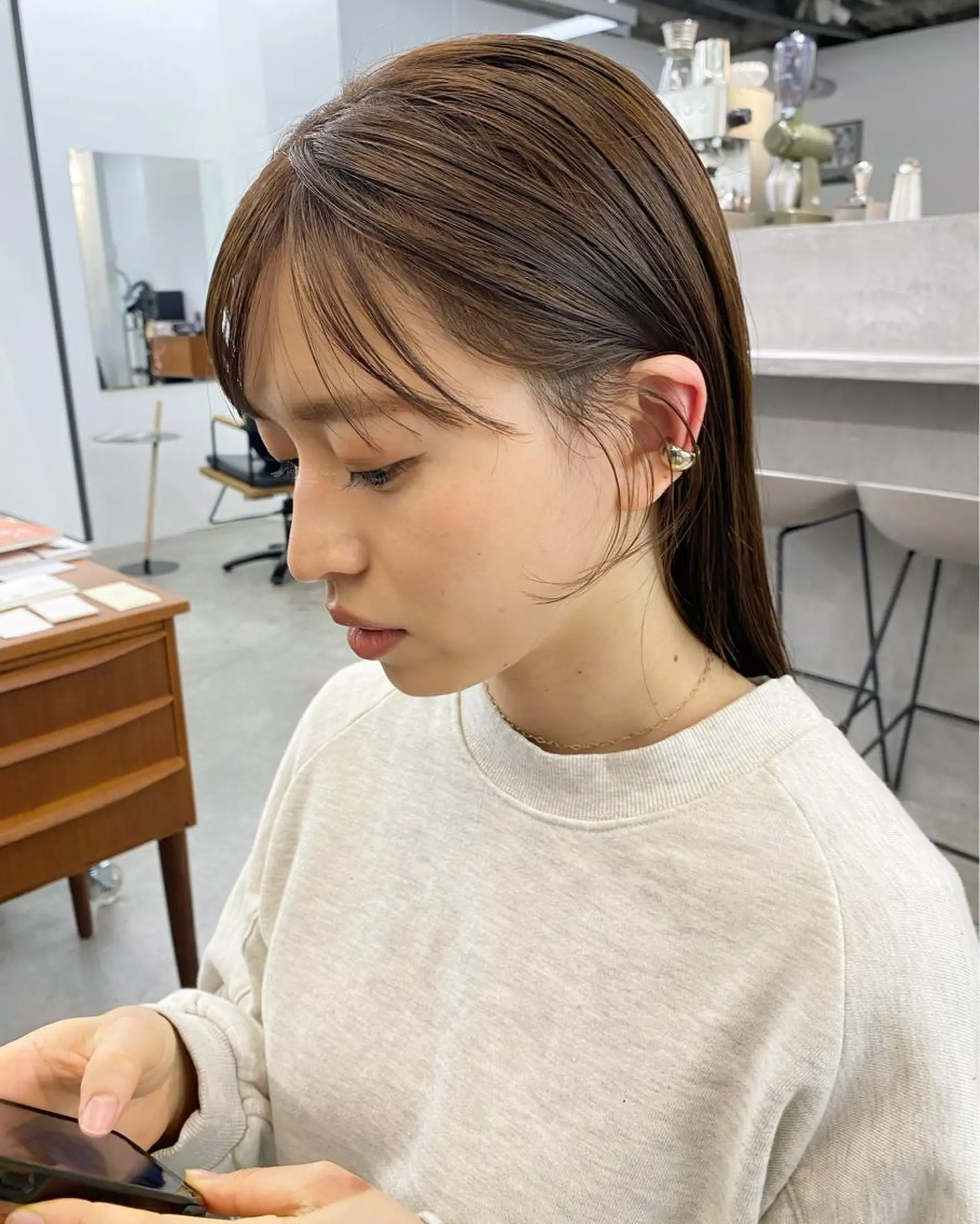 ロング カラー カット ヘアカラー 顔周りカット/透明感 カラー/rioのヘアスタイル