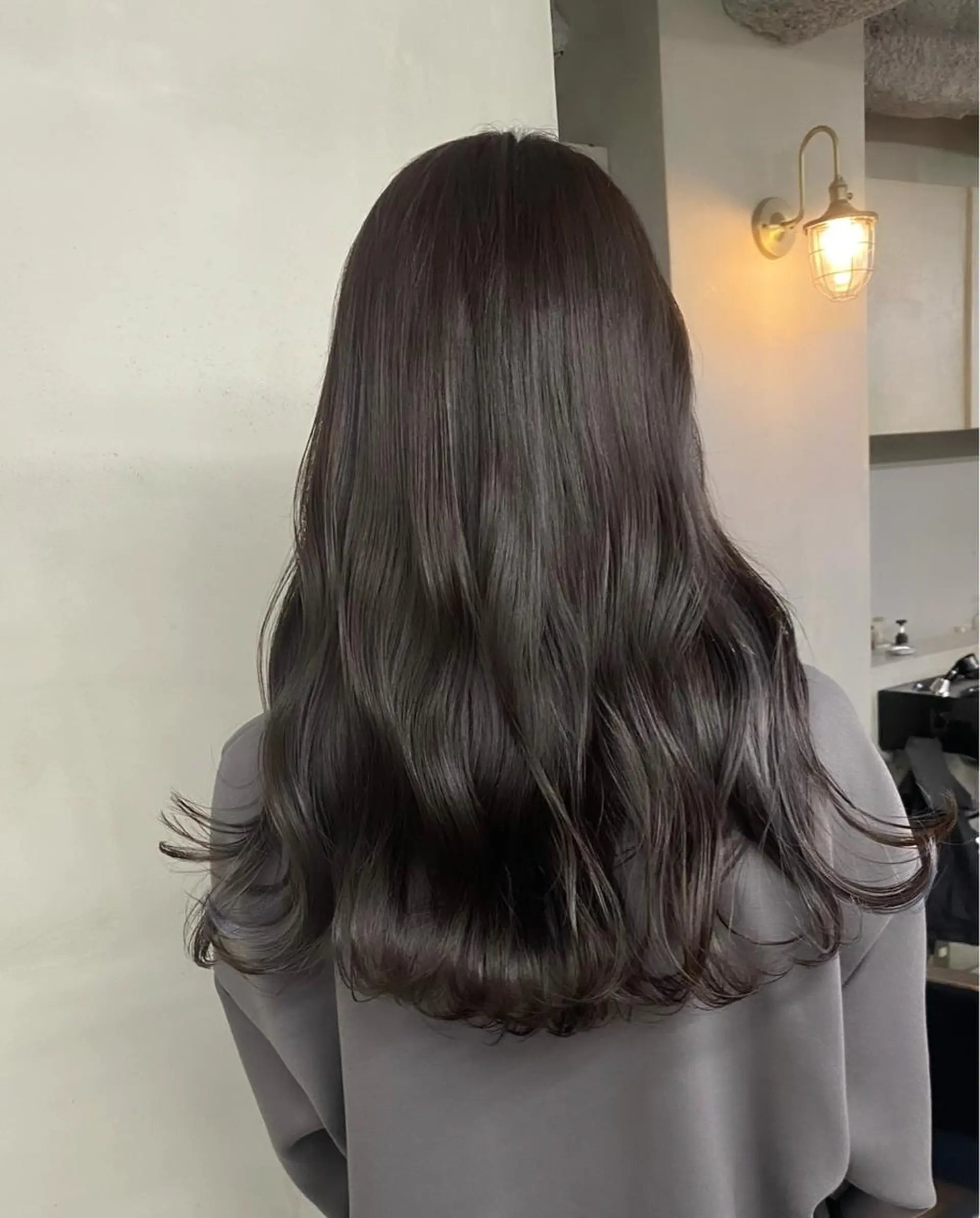 セミロング ヘアカラー トリートメント ヘアセット 新宿/韓国ヘア/ 髪質改善ストレートのヘアスタイル