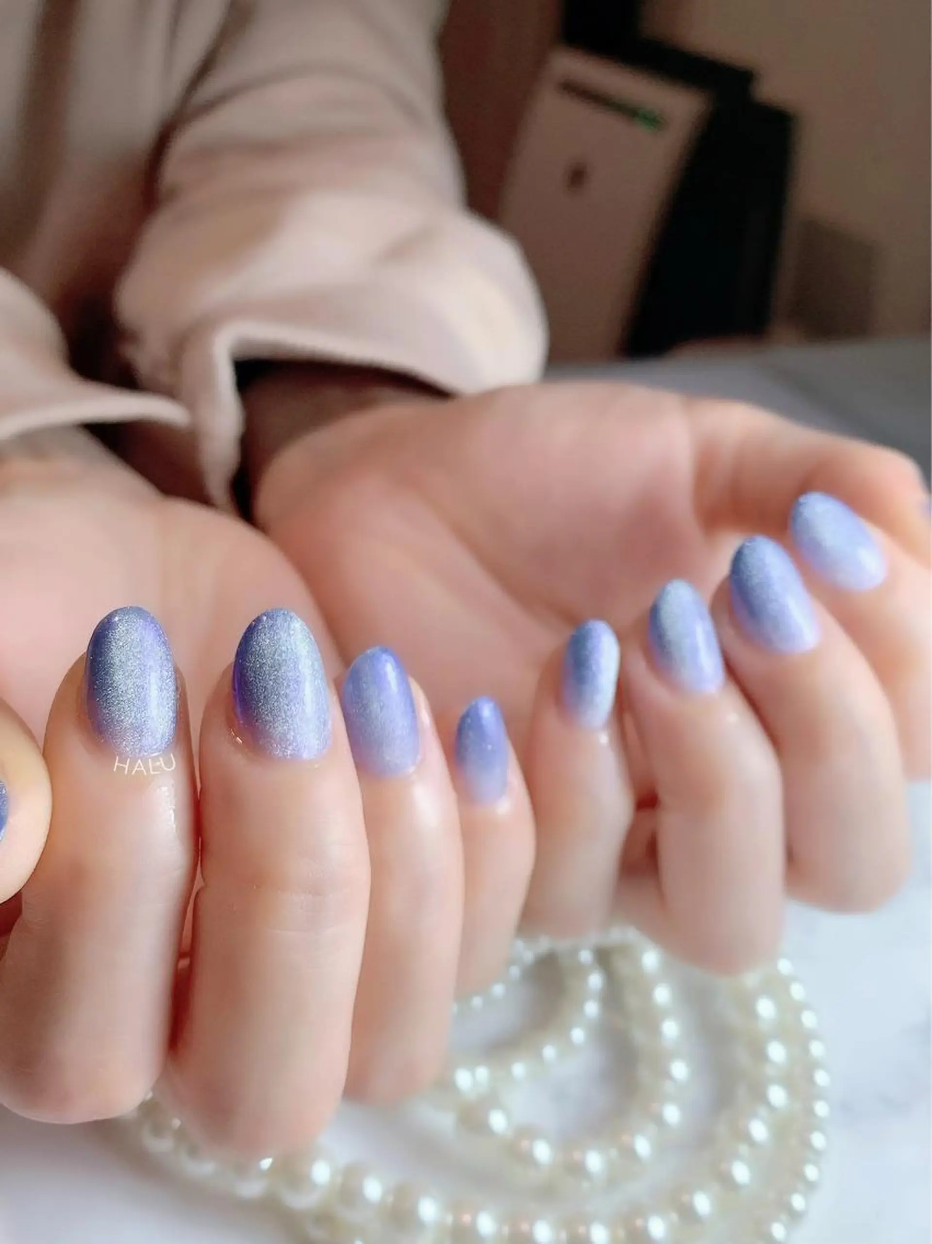 ネイル ブルー HALU ハルのネイルデザイン