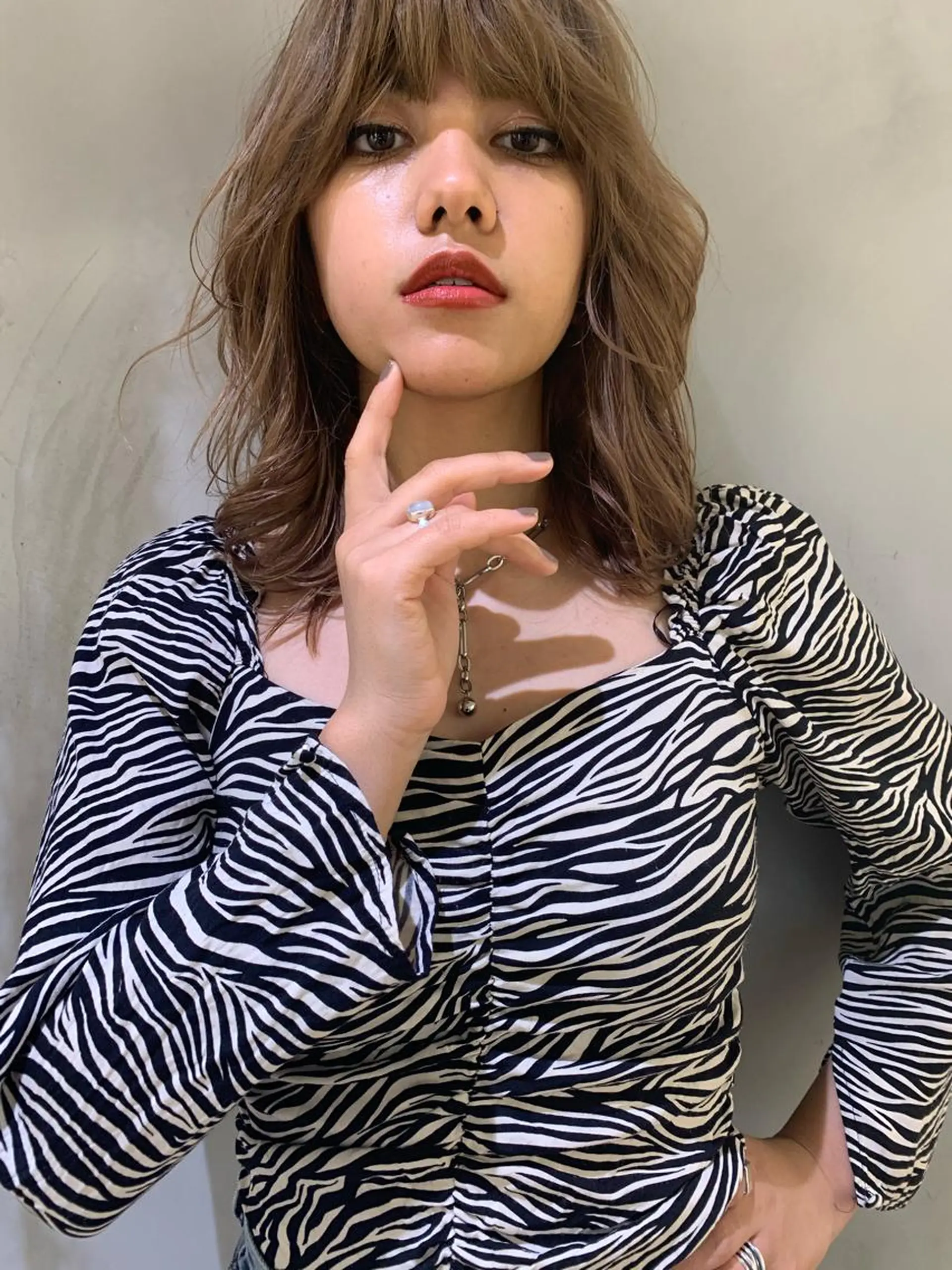 セミロング 似合わせカラーの達人 ダブルカラー/森栄範のヘアスタイル