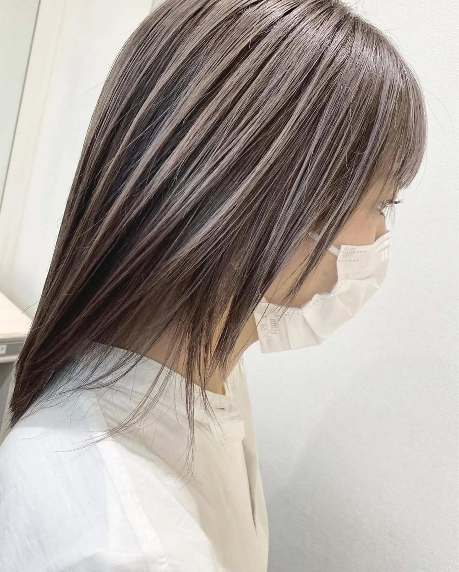 ミディアム カラー バレイヤージュ 髪質改善 レイヤーカット 山崎俊輔/髪質改善 /バレイヤージュのヘアスタイル