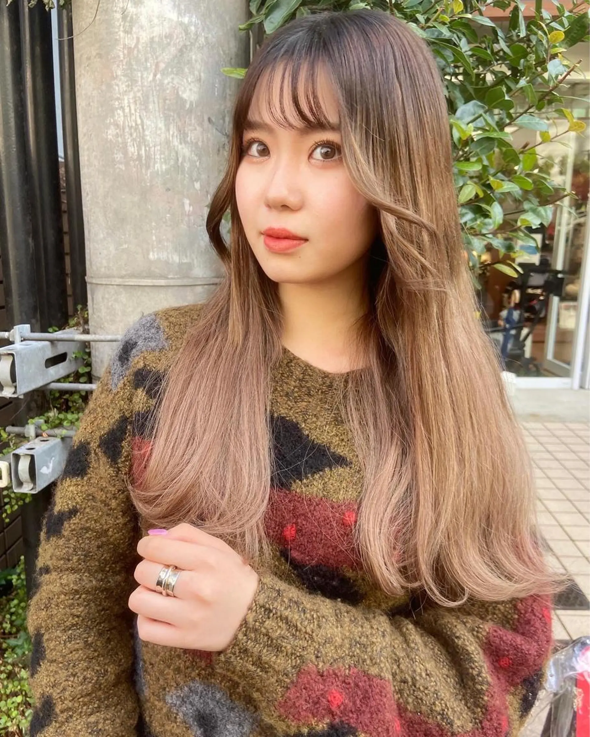 ロング カラー シールエクステ ブリーチ ハイトーンカラー ボブ エクステ 松尾太樹 【pia】福岡美容室のヘアスタイル