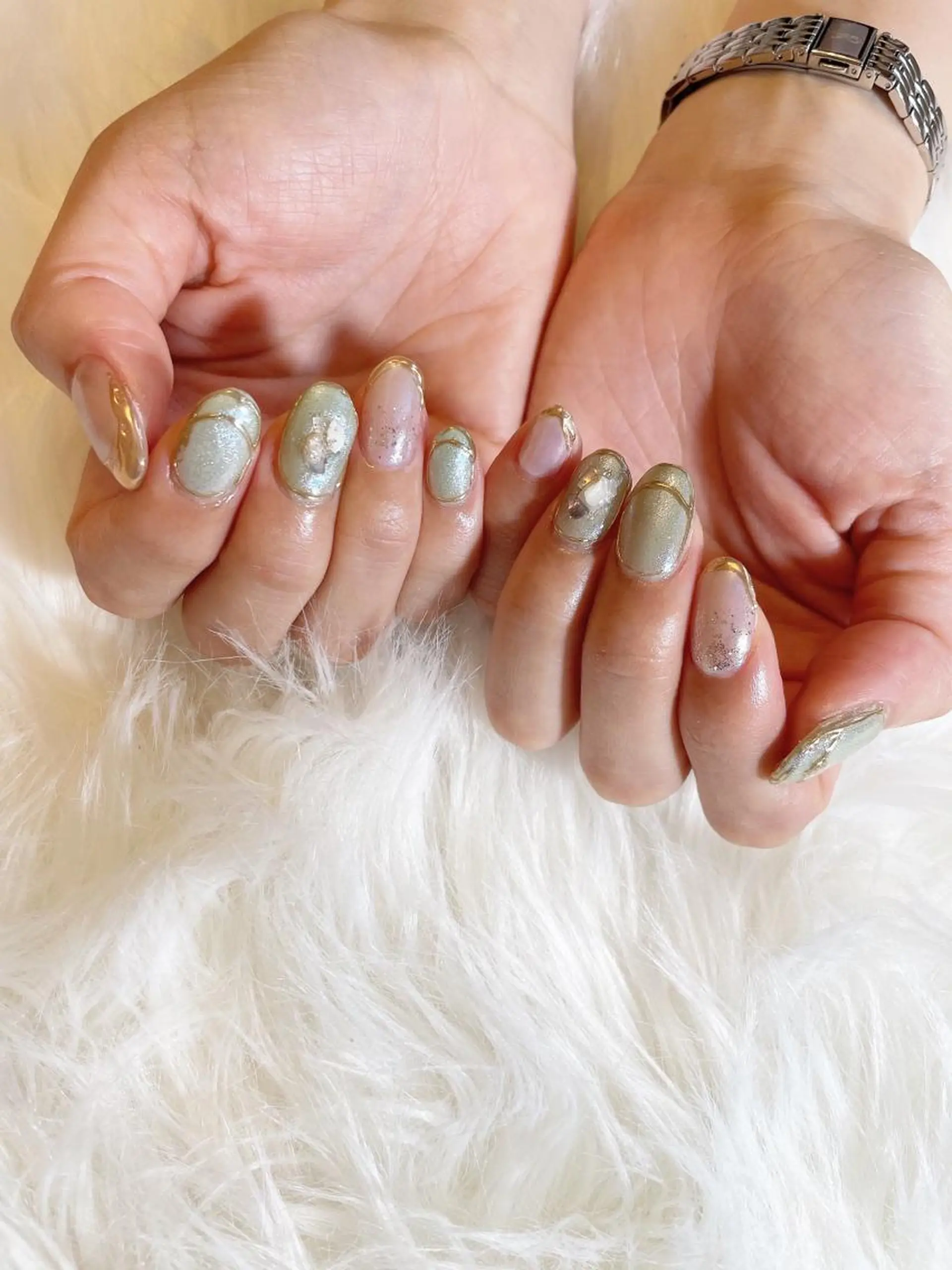 ネイル フレンチネイル マグネットネイル NANA no artのネイルデザイン