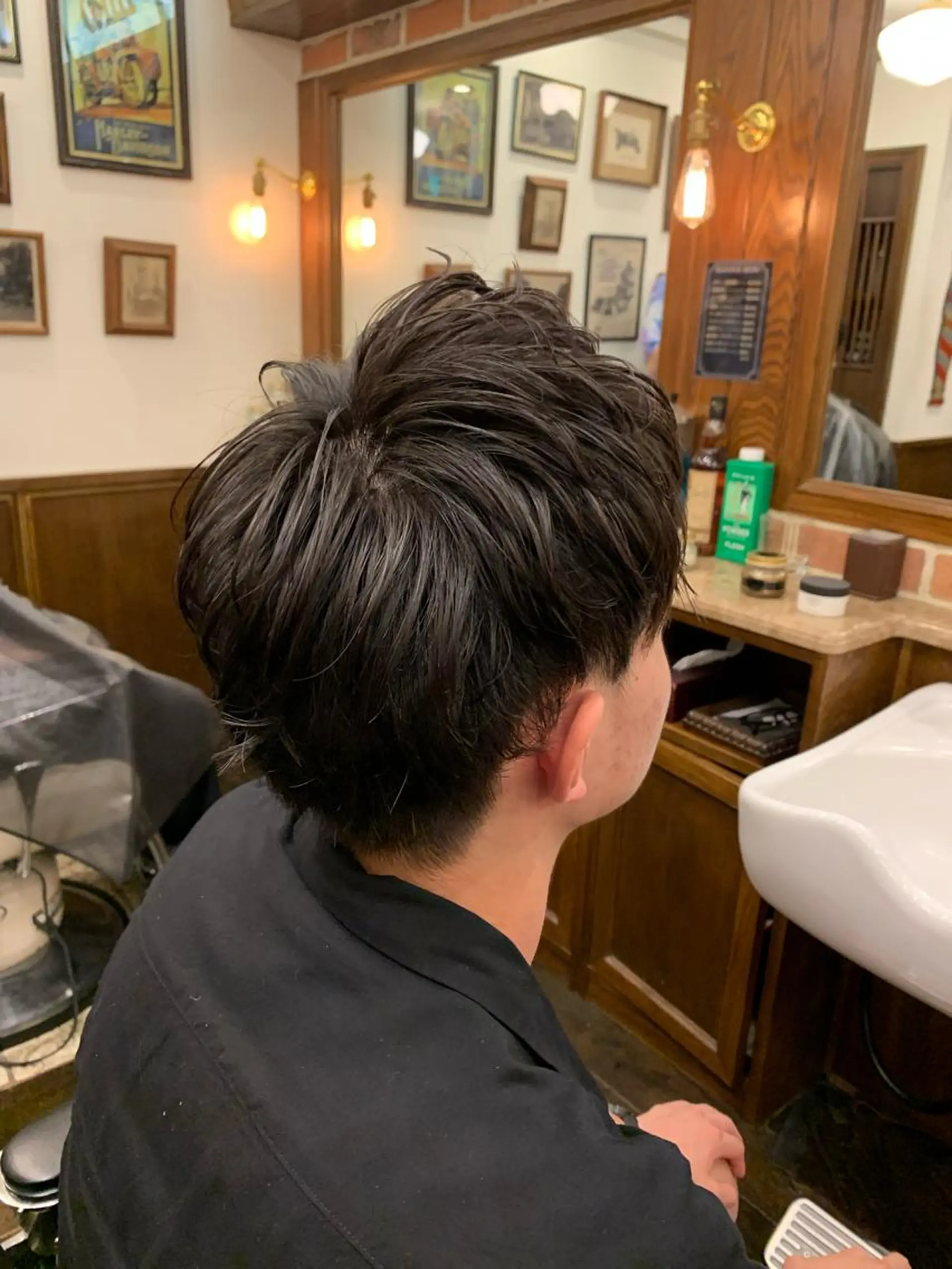 ショート メンズ メンズパーマ ひらお あおとのヘアスタイル