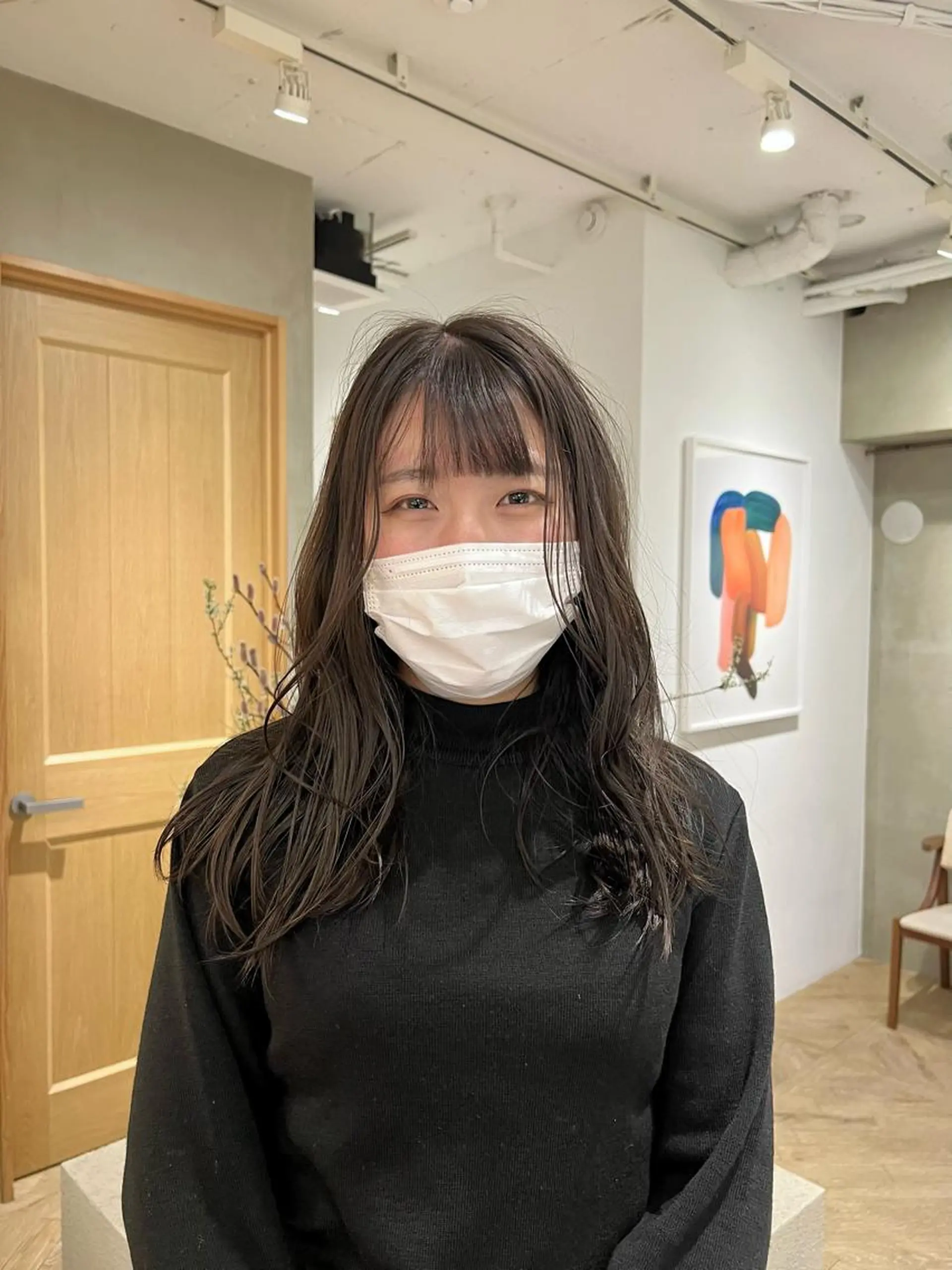 セミロング 似合わせレイヤー ＆透明感カラーのヘアスタイル