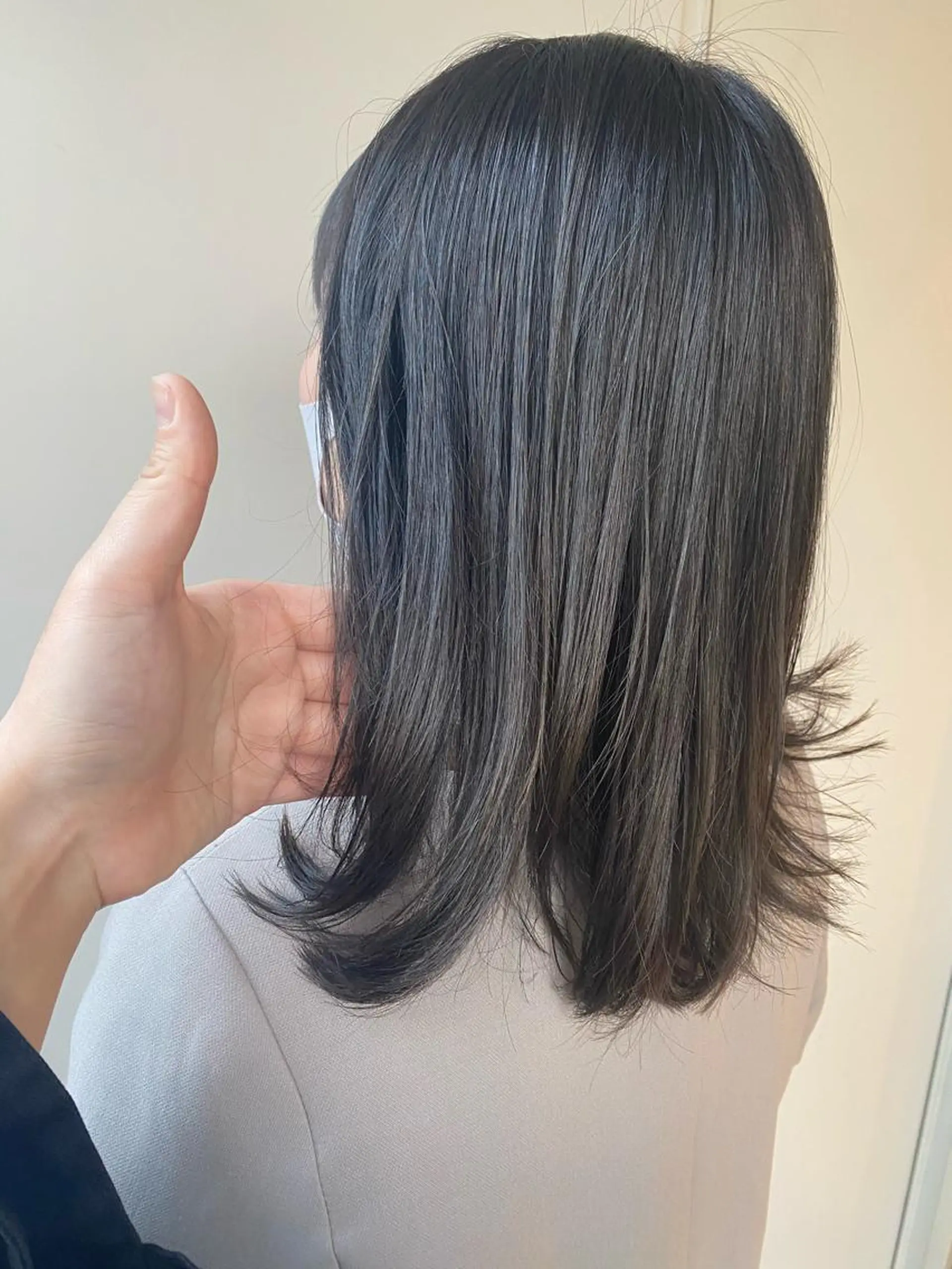 ミディアム カラー アッシュ アッシュグレー アッシュグレージュ グレージュ 艶カラー/似合わせ 💖Emmy💖のヘアスタイル