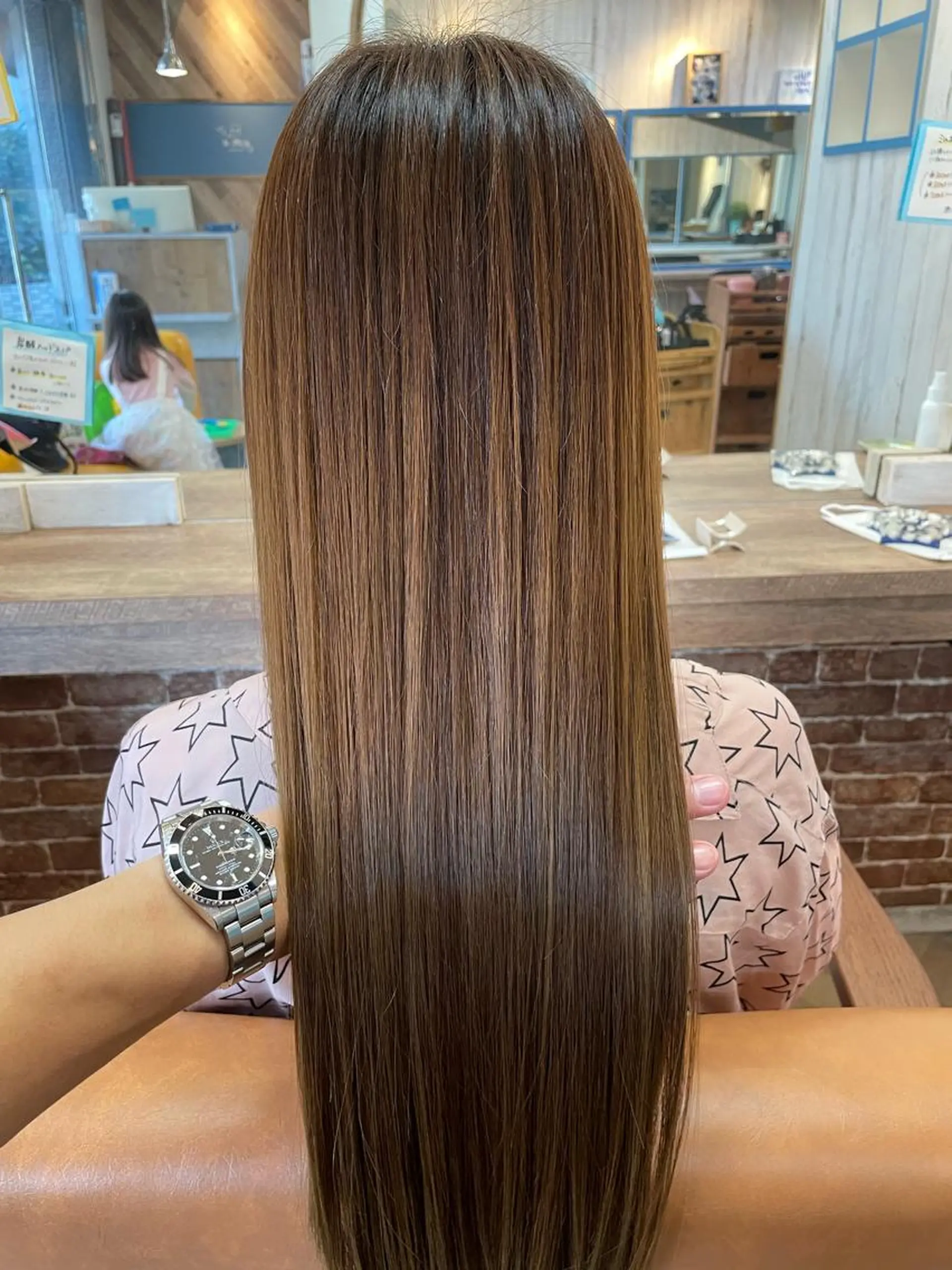 セミロング トリートメント 酸熱トリートメント 縮毛矯正 山本 陸央のヘアスタイル