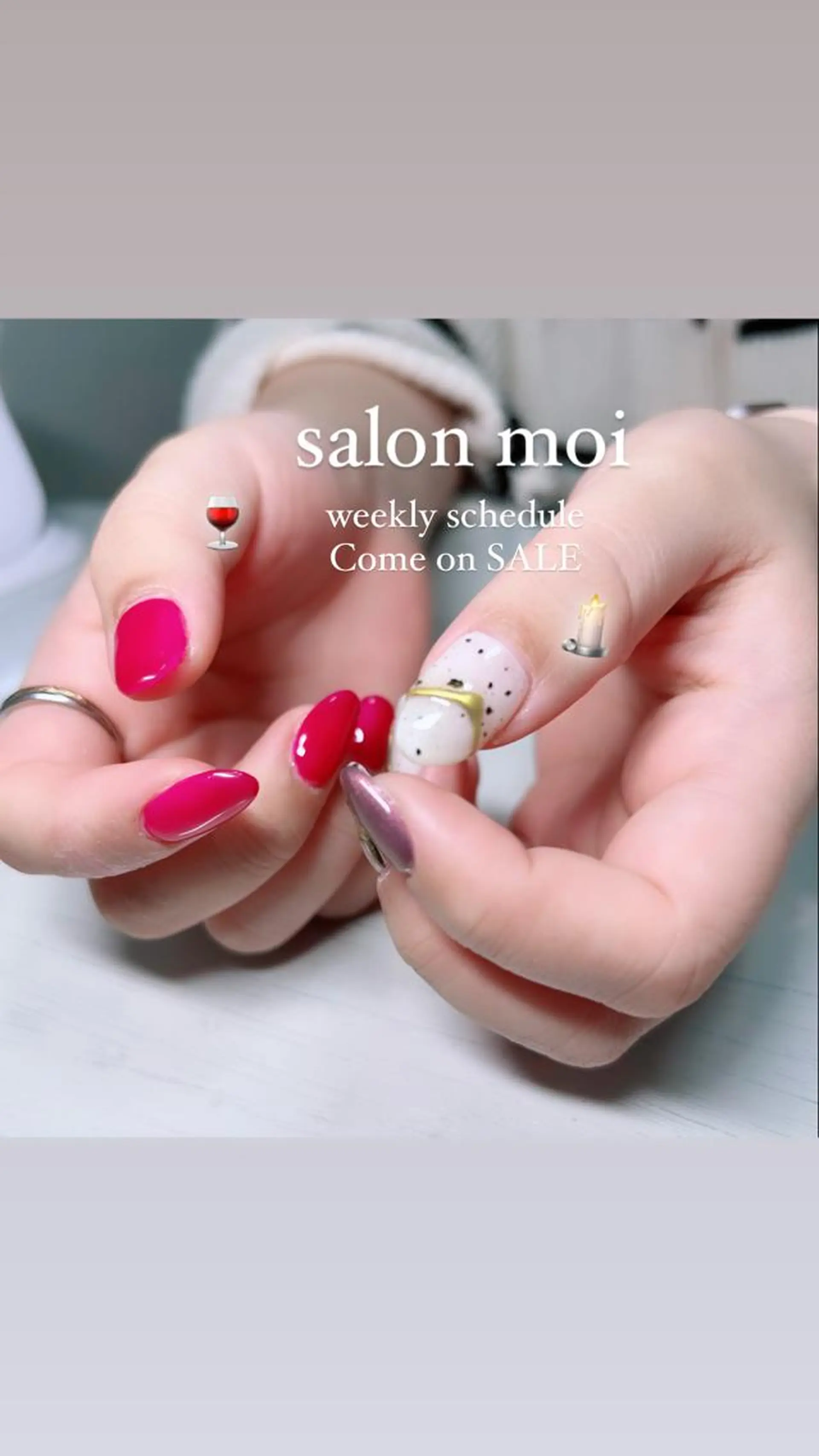 ネイル 持ち込み 春ネイル ハンドネイル salon moiのマツエク・マツパデザイン