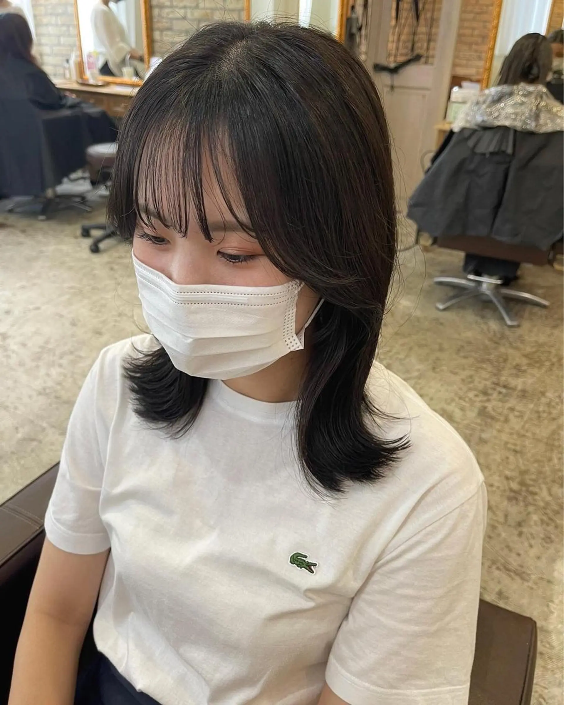 ミディアム くびれヘア 韓国風ヘア 🫧chinatsu 🫧のヘアスタイル