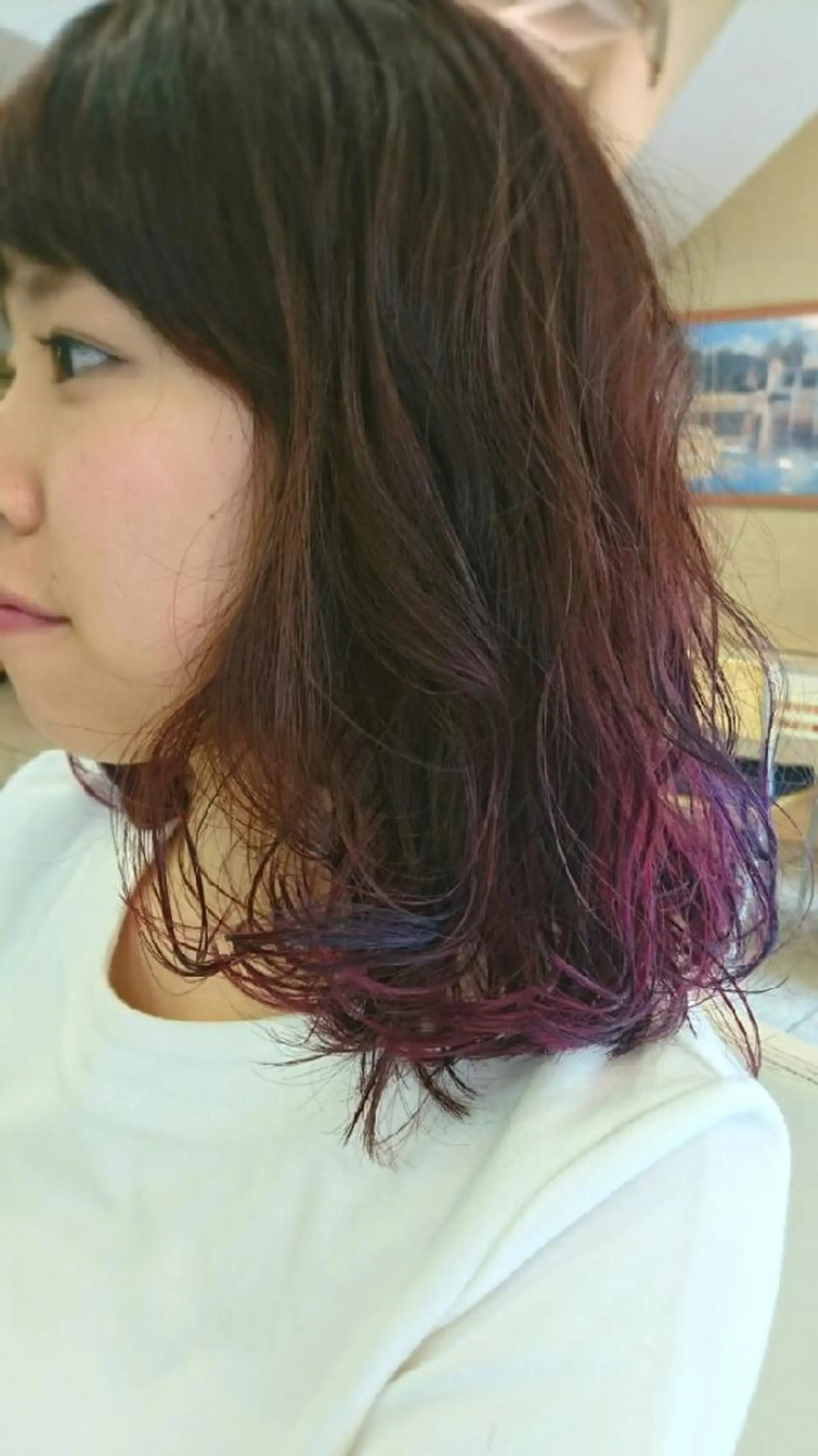 ミディアム カラー 坂上 里果のヘアスタイル