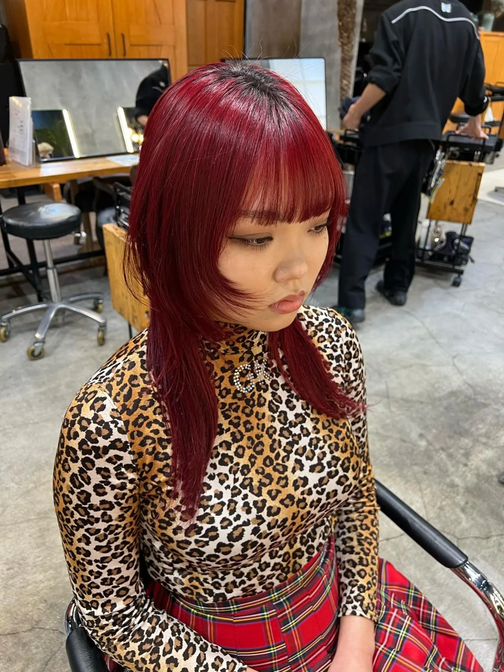 ロング カラー カット ヘアカラー 圧倒的デザイン力 店長🎨RENAのヘアスタイル