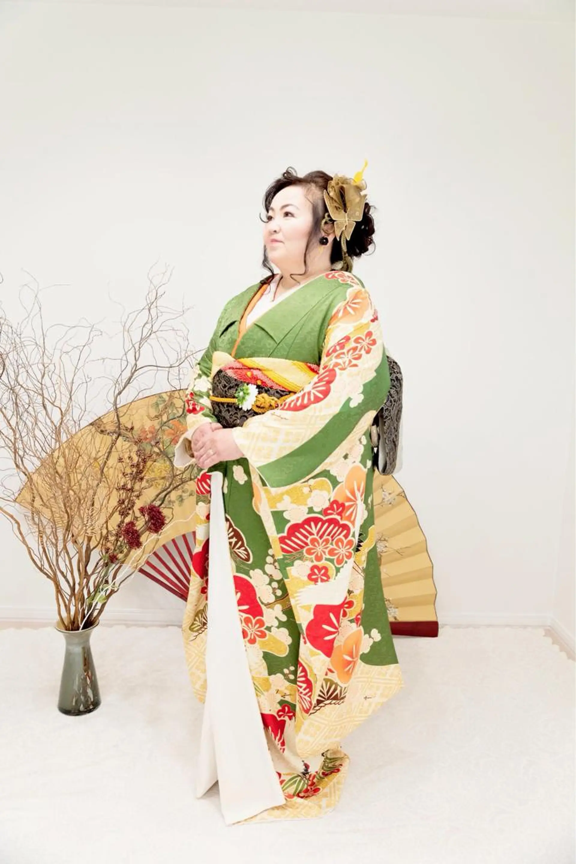 ヘアアレンジ マツエク・マツパ 着物ヘア 野咲き 美容室のマツエク・マツパデザイン