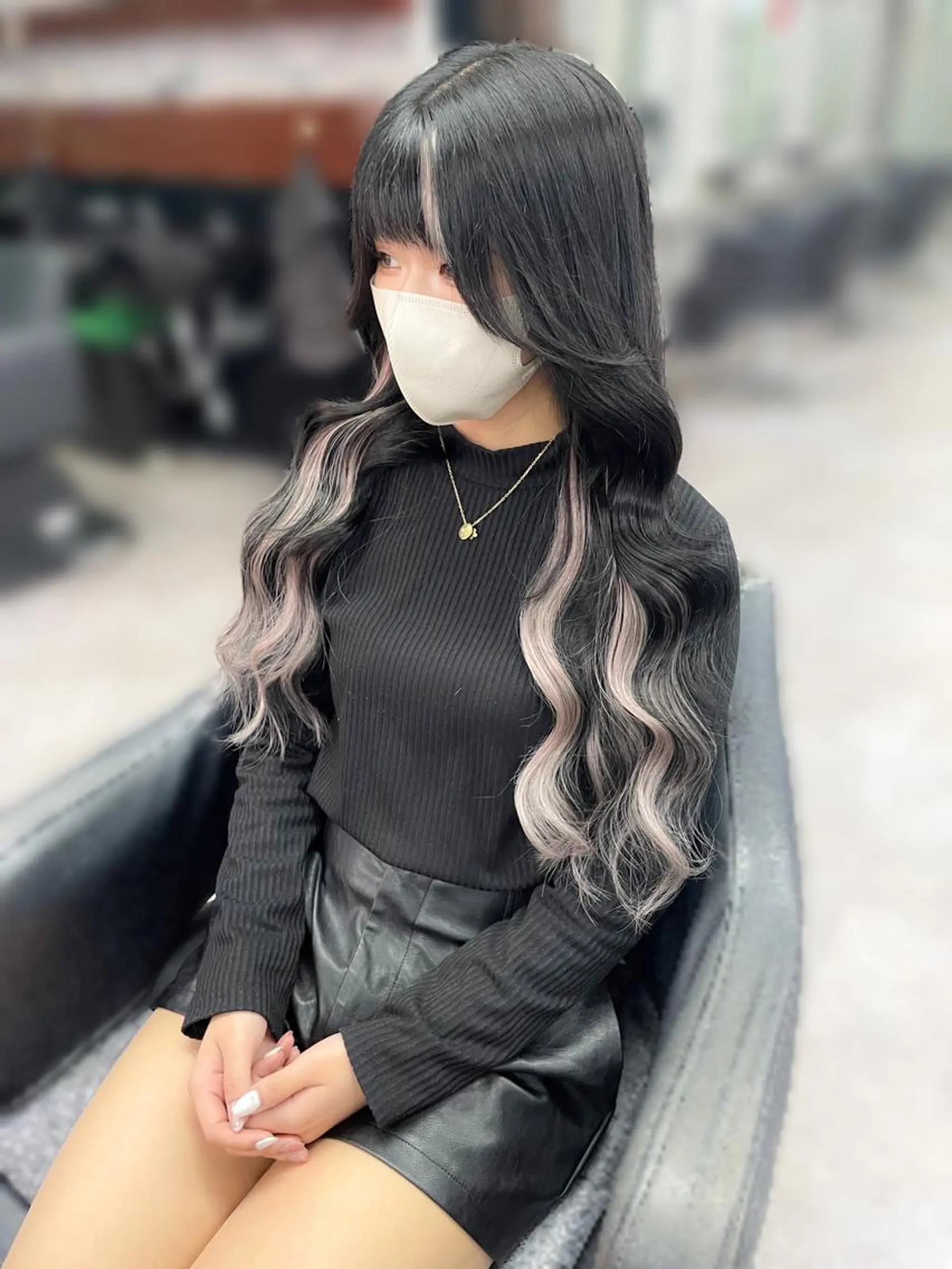 ロング カット エクステ ハイトーンエクステ 🎩カズキ🎩のヘアスタイル