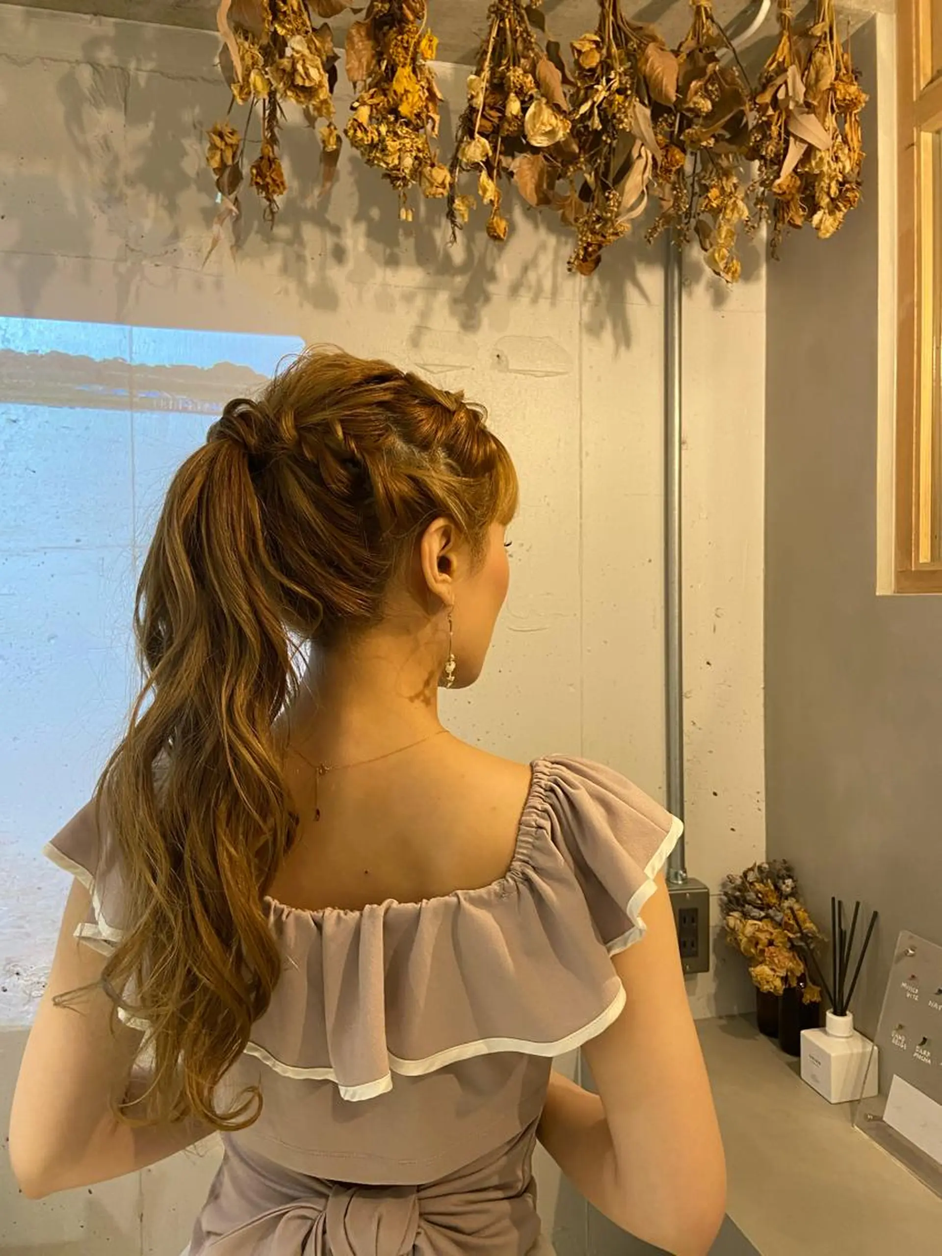 ロング ヘアアレンジ ポニーテール なかまみさと 🌼極上ヘッドスパのヘアスタイル