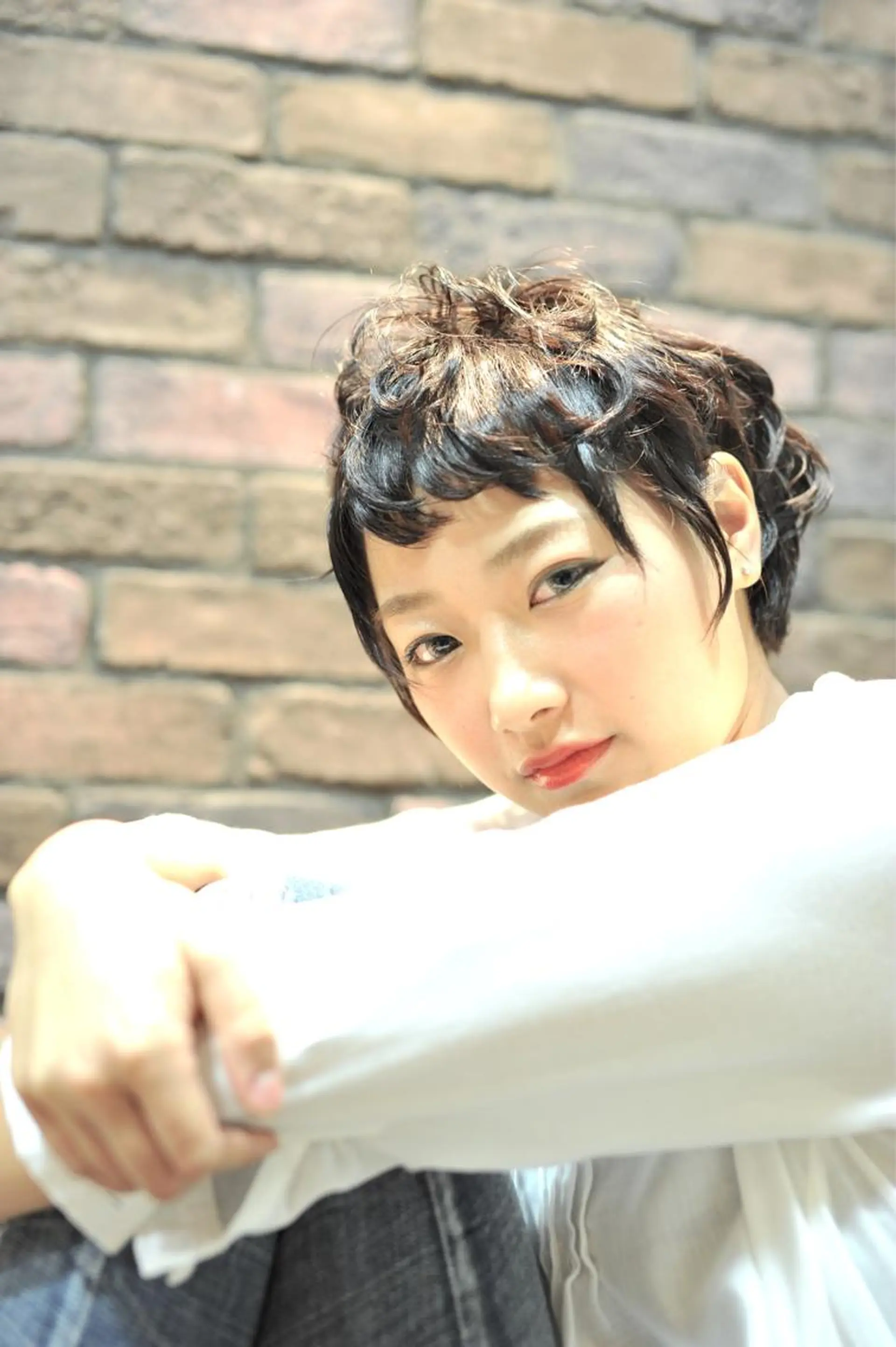 ショート カラー パーマ 松尾謙佑【ハイライト LEDエクステ】のヘアスタイル