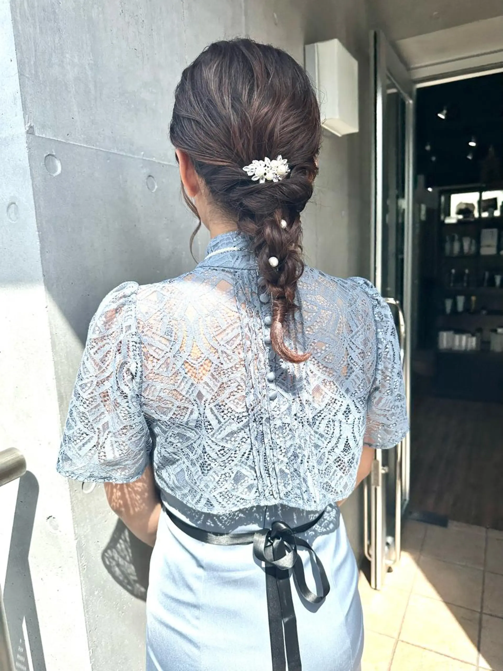 ヘアアレンジ 結婚式・ブライダル ARCANAブリーチ ダブルカラー🌟原宿のヘアスタイル