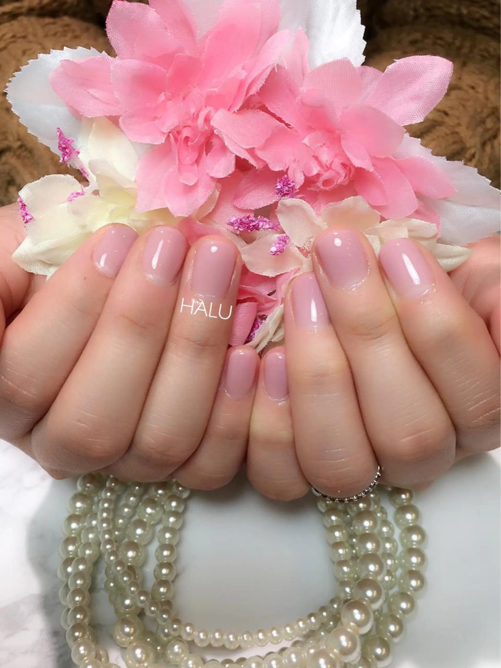 ネイル グラデーション ピンク HALU ハルのネイルデザイン